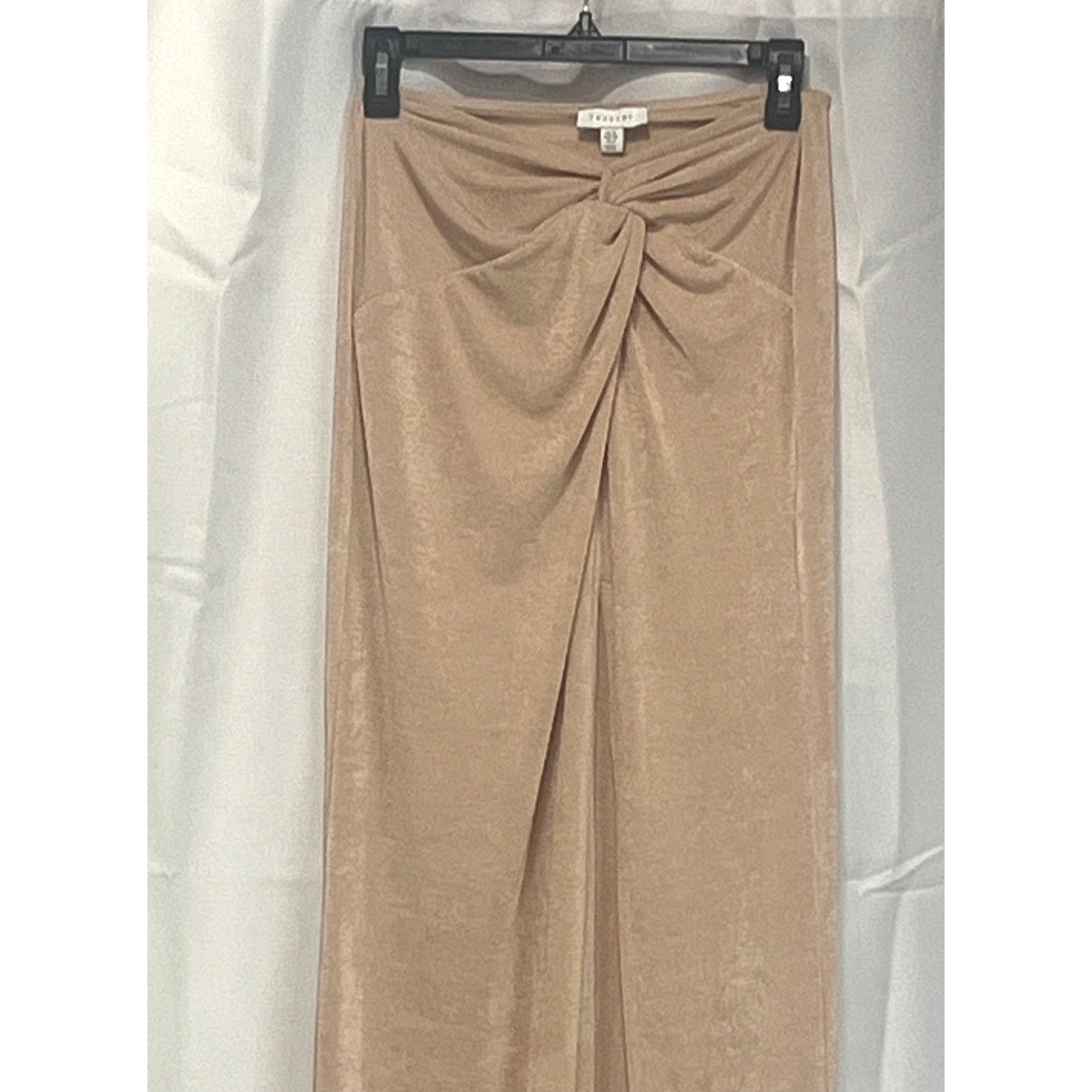 Topshop Topshop Slinky Twist Front Maxi Skirt in Stone-Neutral, Sz. Size 28" / US 6 / IT 42 - 8 Thumbnail