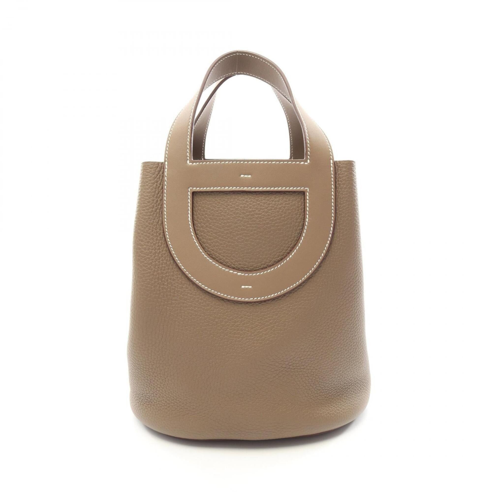 Hermes Hermes In the Loop 23 Handbag, Leather, Calfskin (Cowhide), Taurillon Clemence, Veau Swift, Grey. Size ONE SIZE - 1 Thumbnail