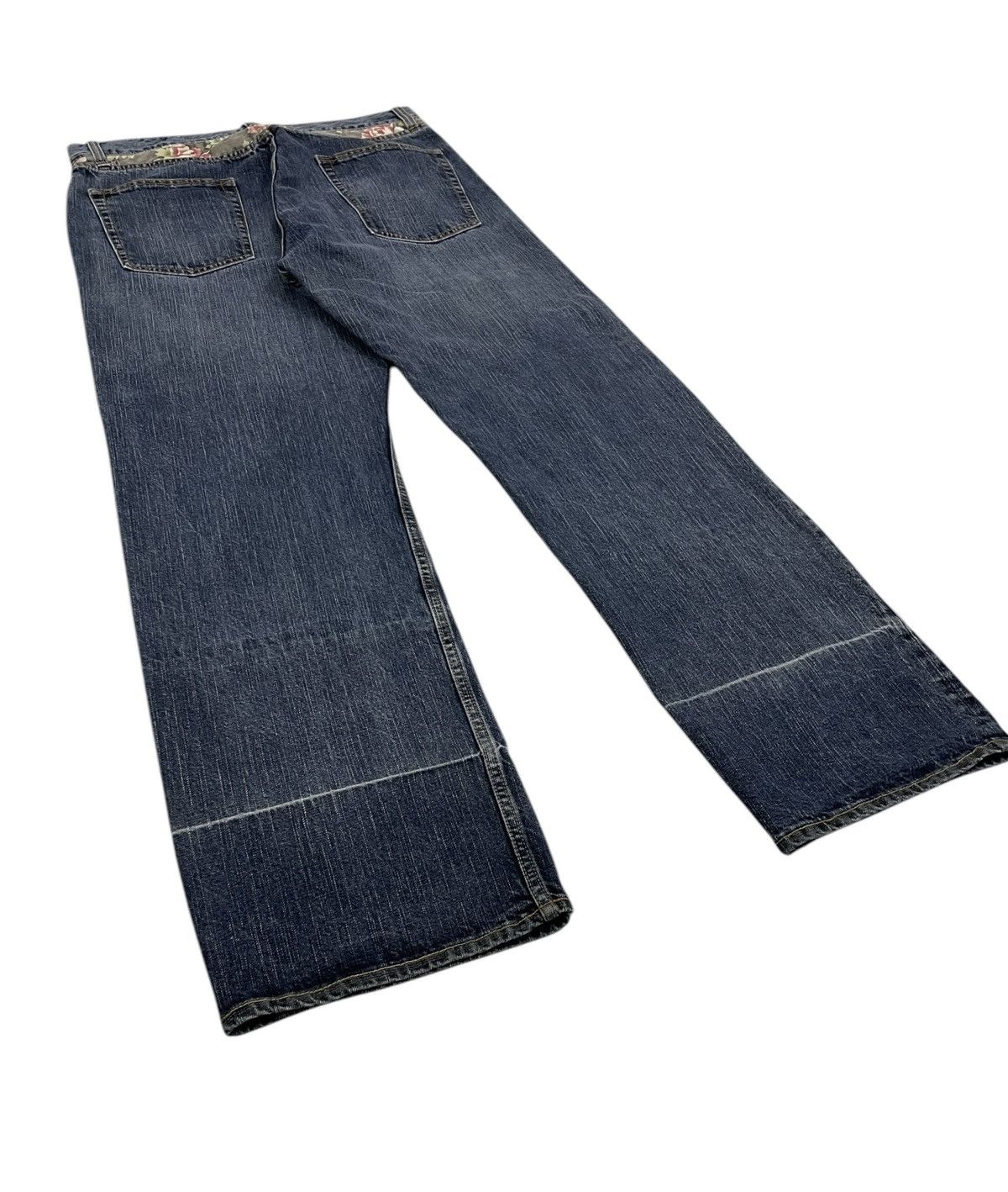 Karakuri Tamashii Vintage Japanese Koi Jeans Embroidery Logo Karakuri Style Size US 35 - 5 Thumbnail