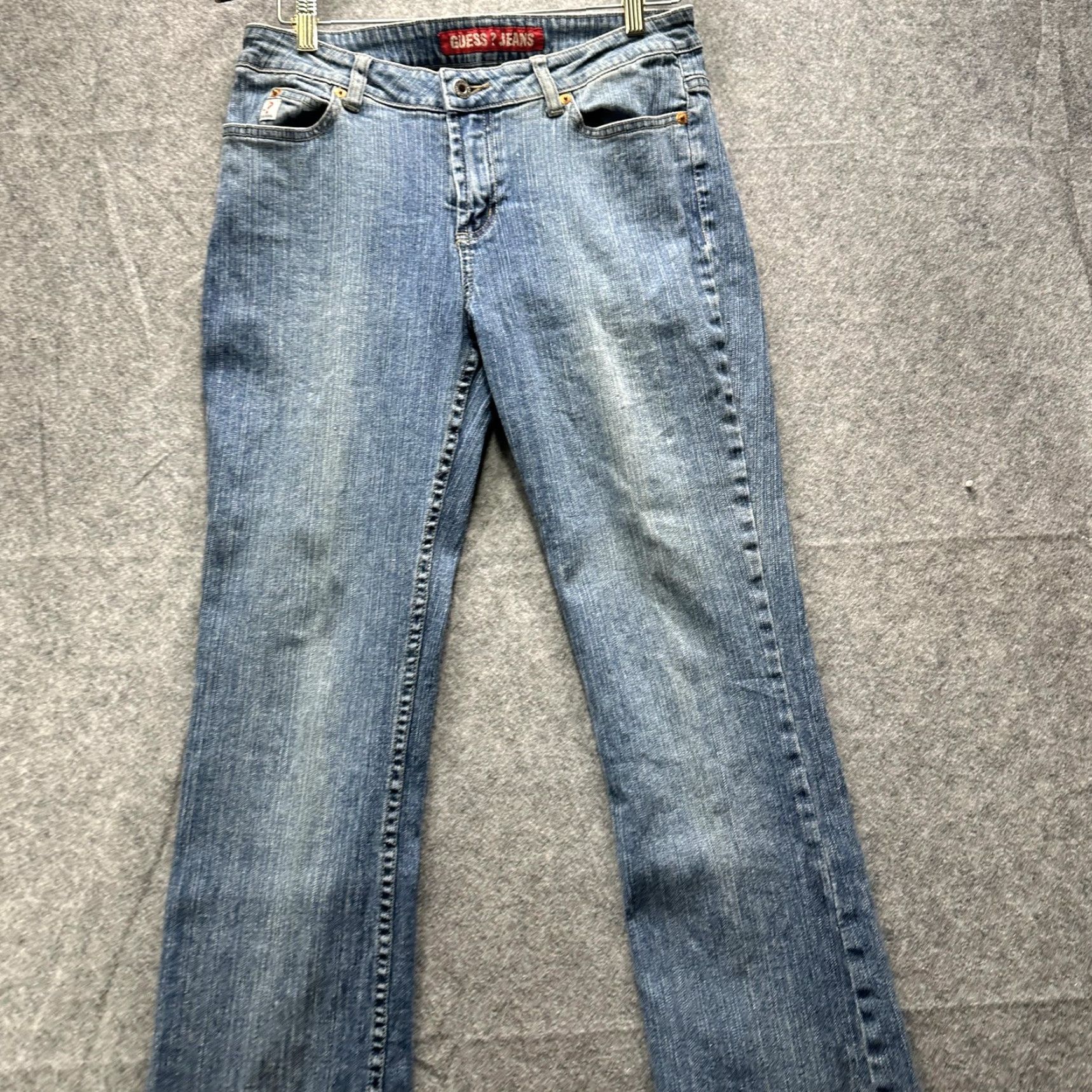 Guess VINTAGE GUESS Jeans Womens Bootcut Denim Blue Medium Wash Mid Rise 32x32 Logo 90s Size 24" / US 00 / IT 34 - 5 Thumbnail