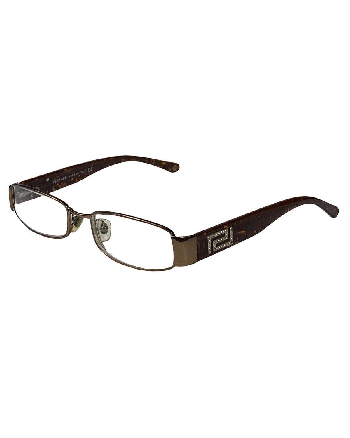 image of Vintage Versace Eyeglasses in Brown, Men's