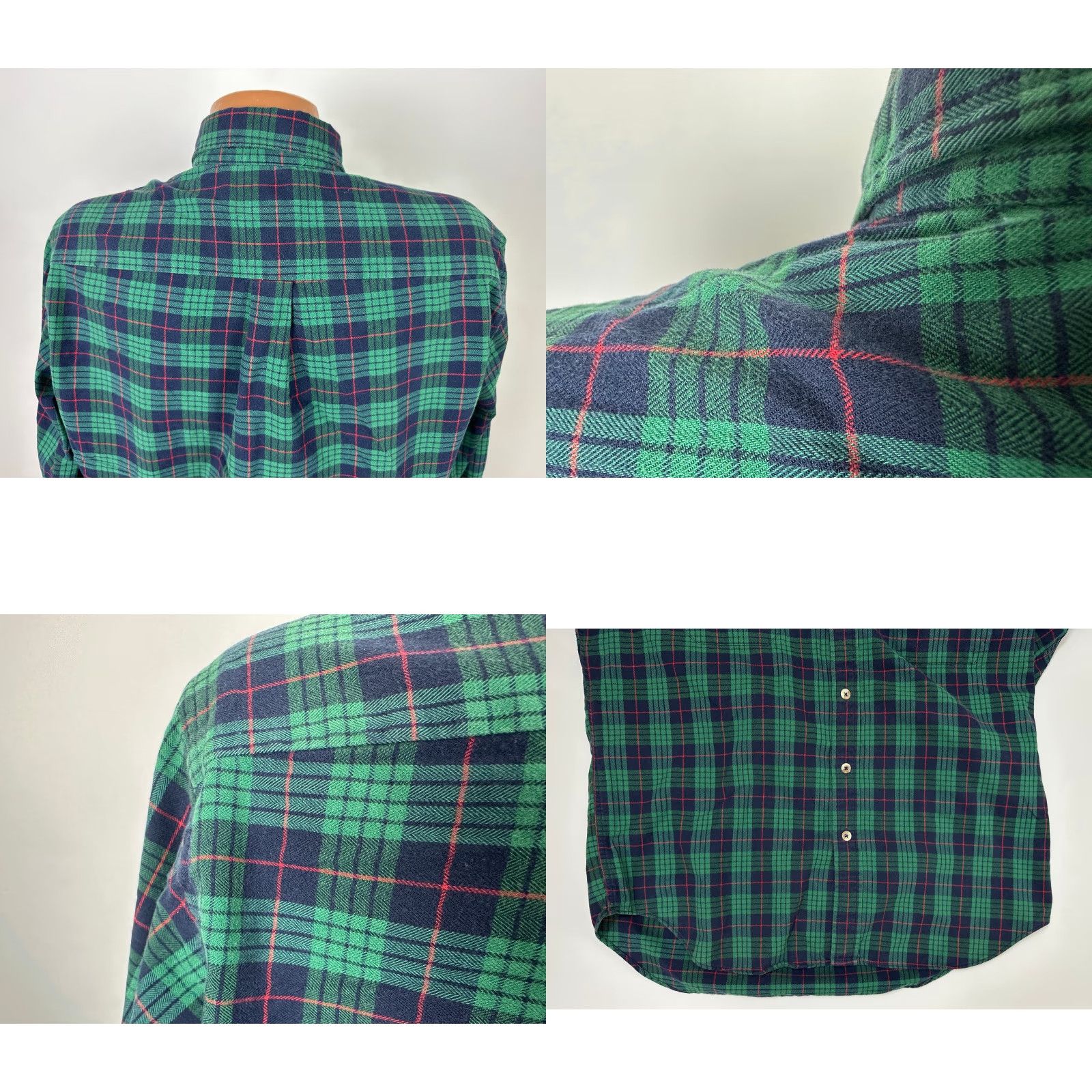 Vintage VINTAGE LL Bean Shirt Men L Plaid Button-Up Cotton Midweight Green 80s/90s Grunge Outdoor Workwear Mens Size US L / EU 52-54 / 3 - 8 Thumbnail
