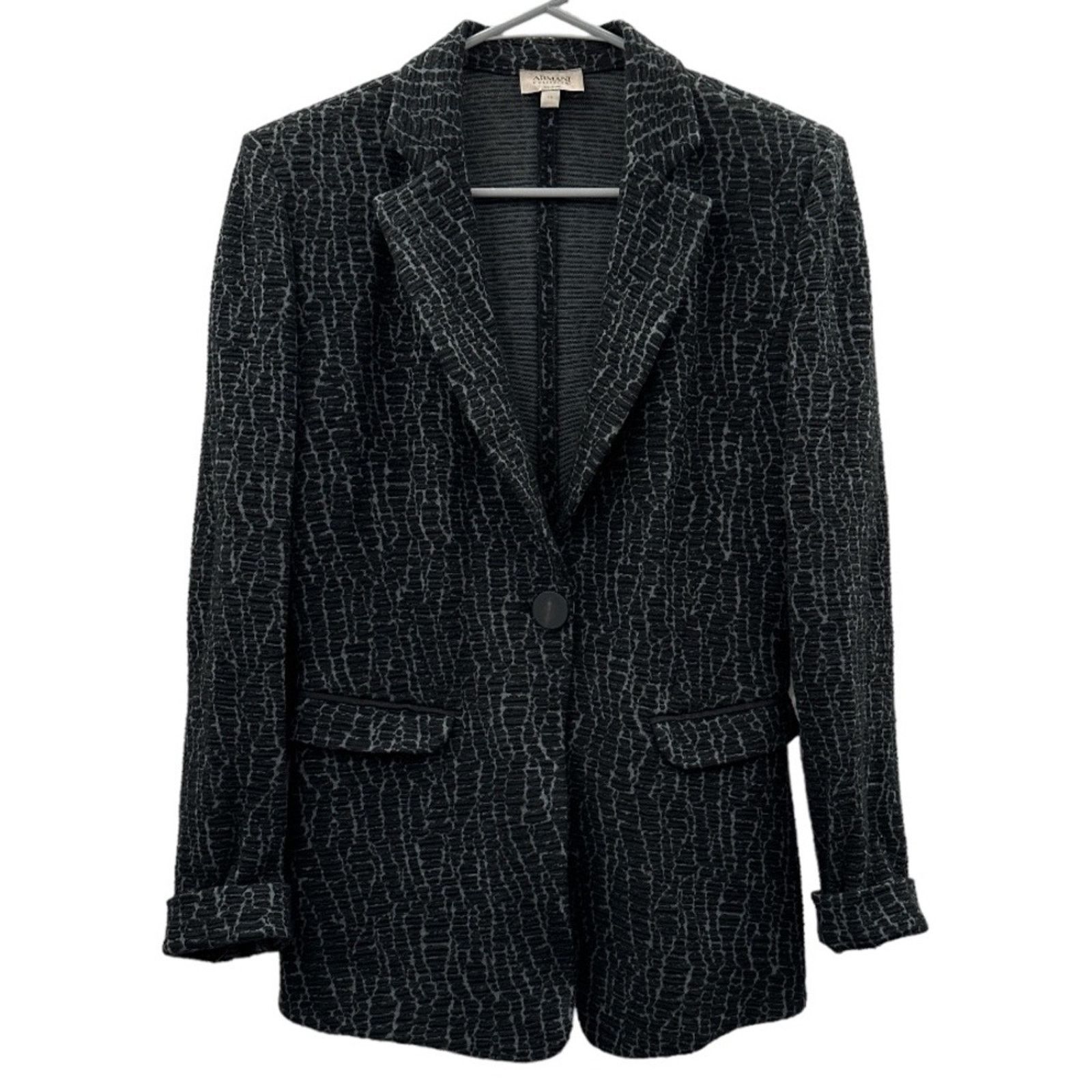 Armani Collezioni Armani Collezioni Snakeskin Print Long Sleeve Blazer Sz 10 Size L / US 10 / IT 46 - 3 Thumbnail