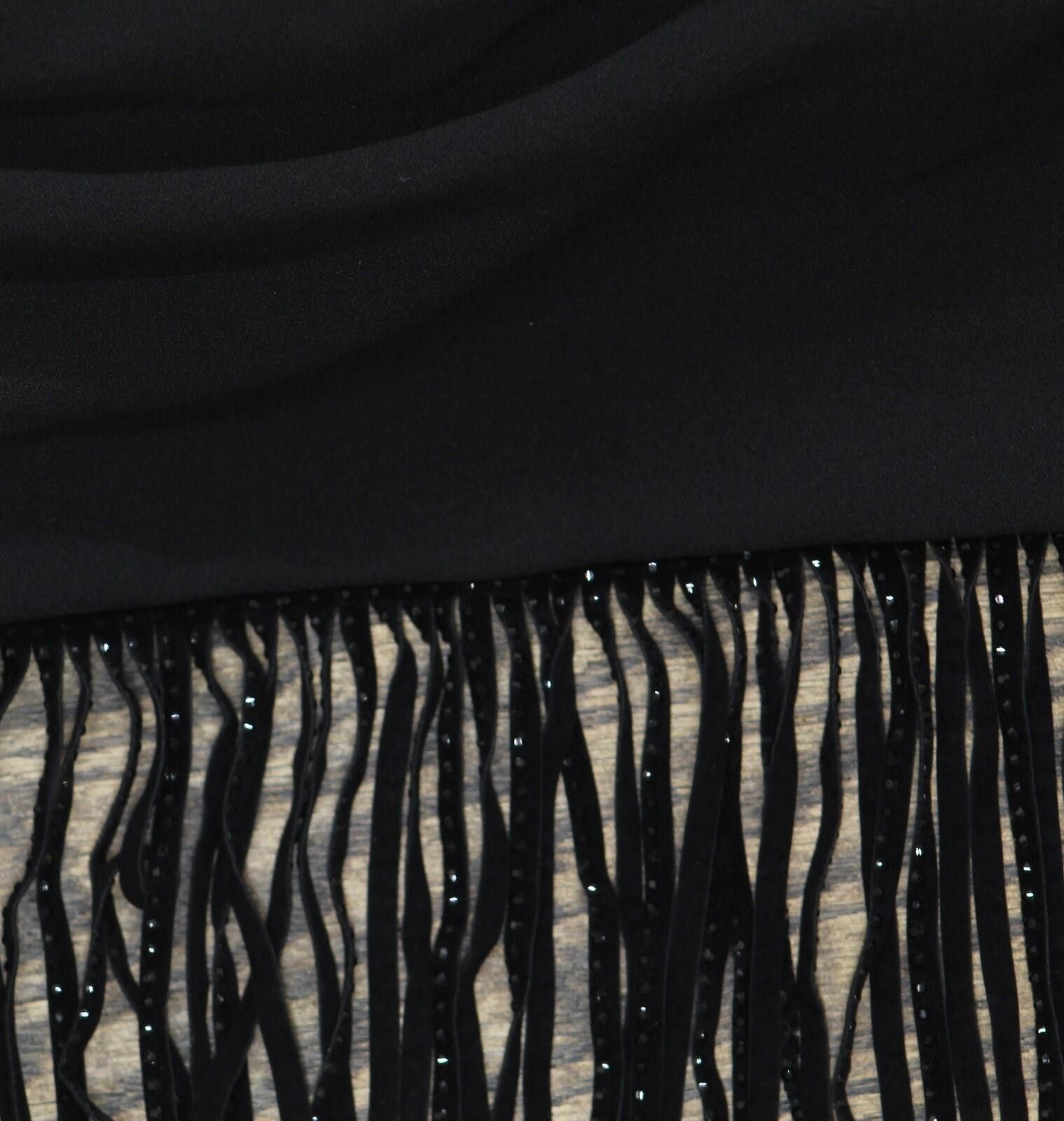 DKNY Nwt Dkny Womens Fringe-hem Cocktail Dress Ed4jce52 Black 8 Size M / US 6-8 / IT 42-44 - 7 Thumbnail