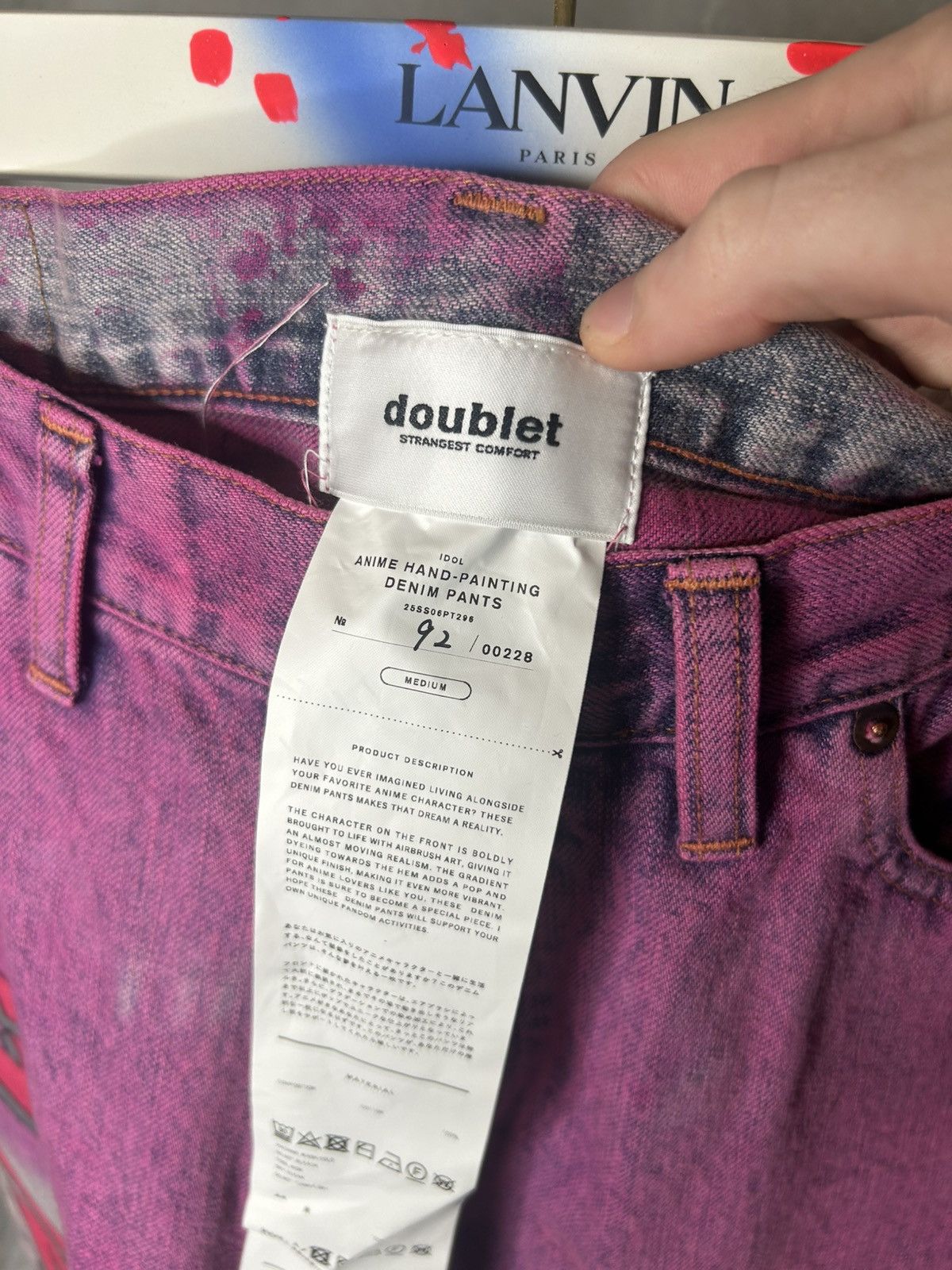 Doublet GRAIL ANIME HAND-PAINTING DENIM PANTS 1/228 Size US 34 / EU 50 - 8 Thumbnail