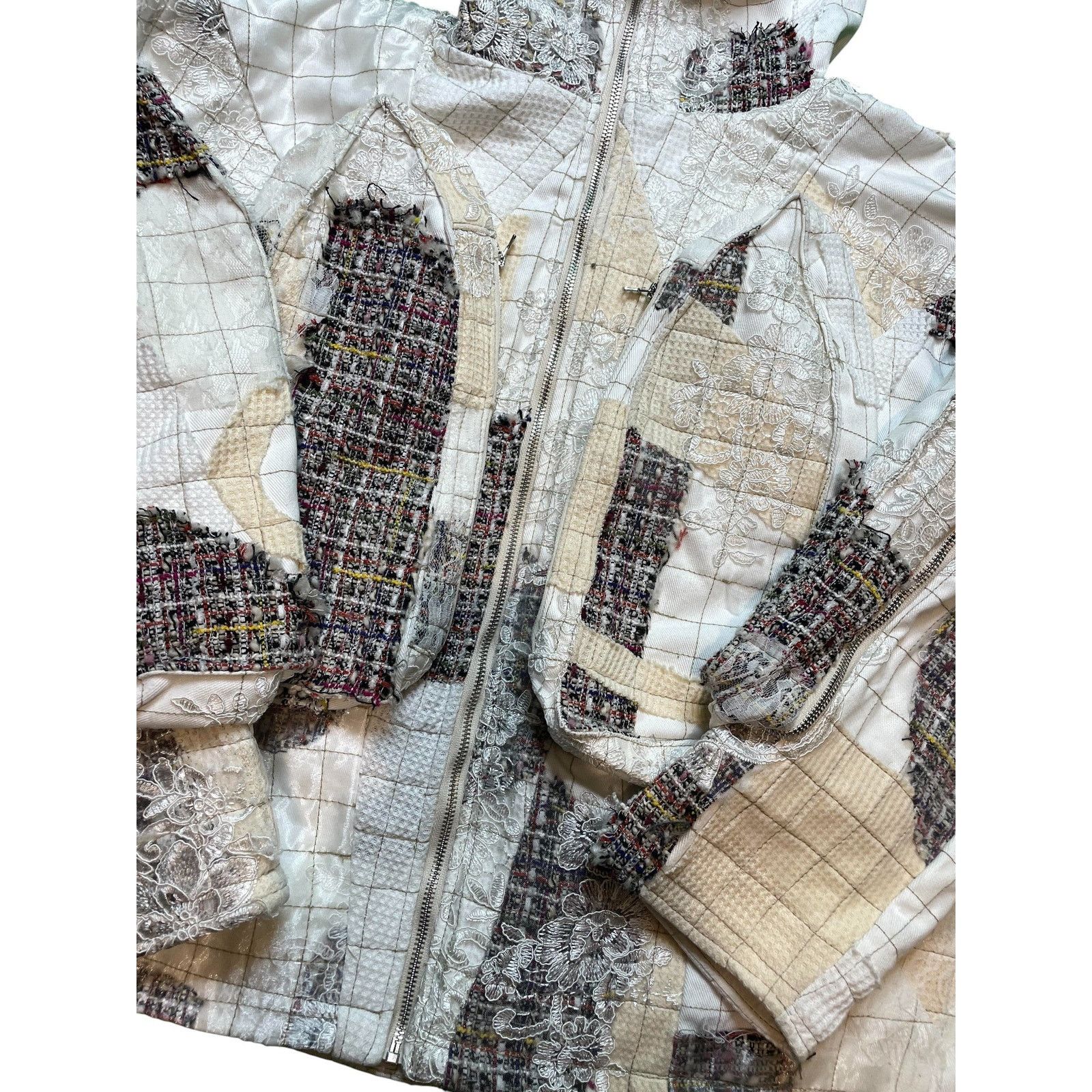 Who Decides War WDW Floral Patch White Jacket Size US XL / EU 56 / 4 - 2 Thumbnail