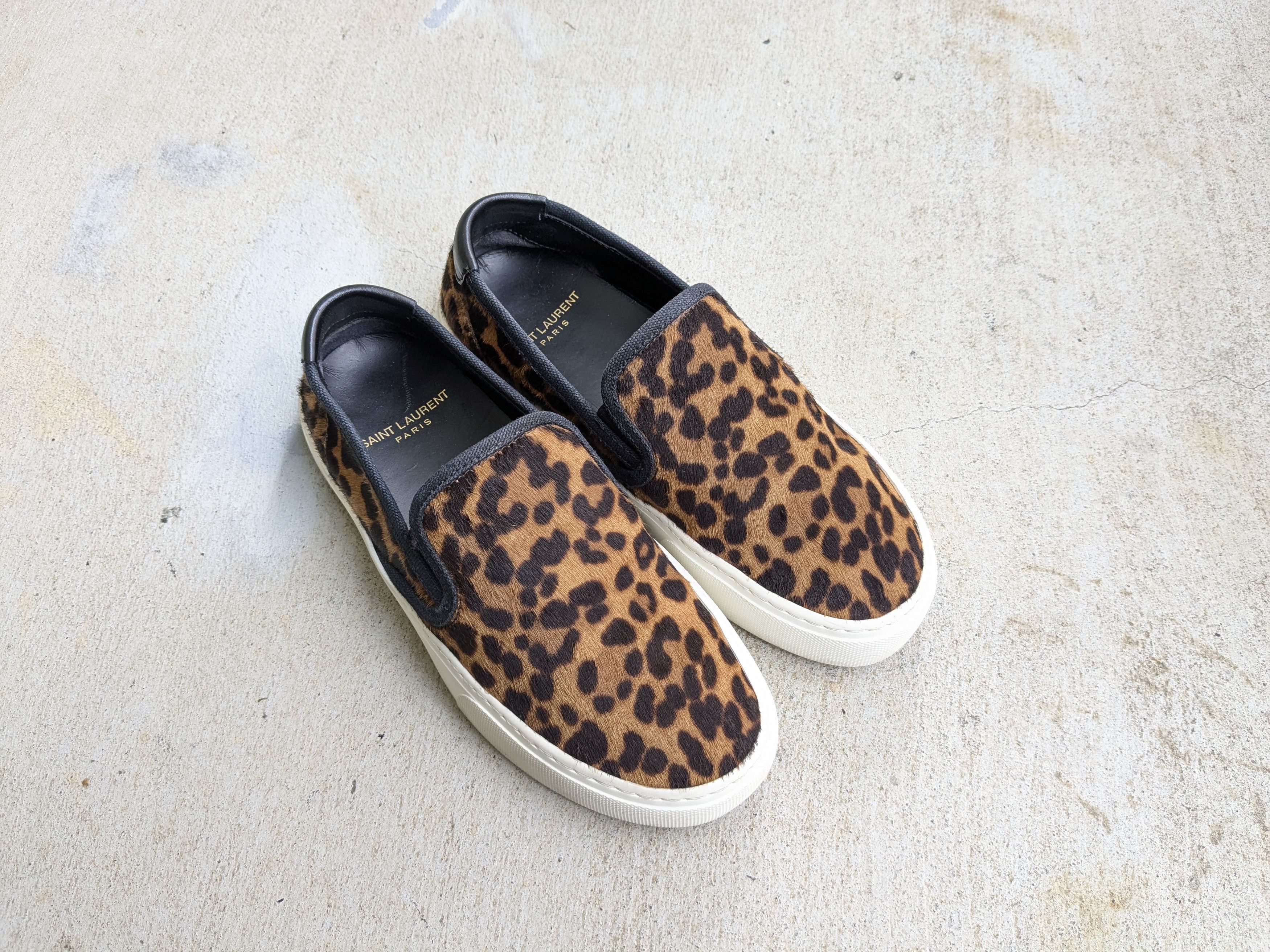 Saint Laurent Paris Saint Laurent Sneakers Cheetah Pony Hair Slip On 5.5 35.5 Size US 5.5 / IT 35.5 - 1 Thumbnail