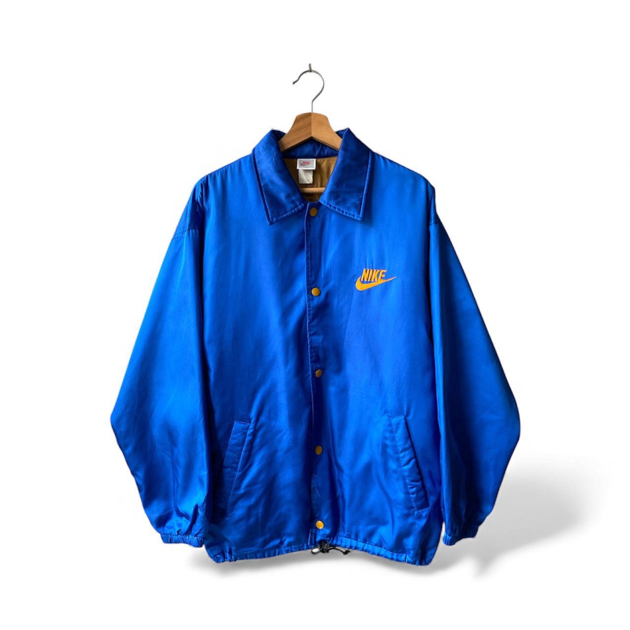 Nike Vintage 90s Nike Grey Tag Nylon Coach Jacket Size US M / EU 48-50 / 2 - 1 Thumbnail