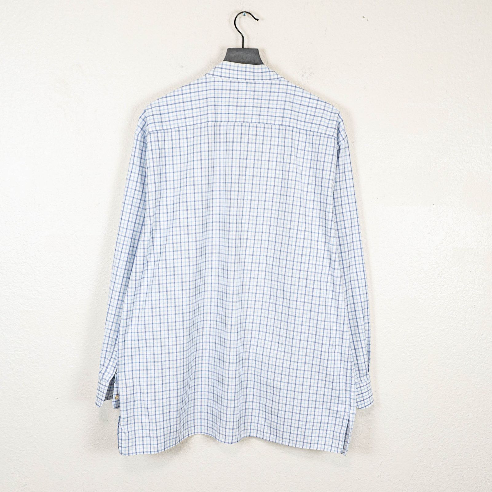 Shanghai Tang Shanghai Tang Blue check Mandarin Collar button down XL Size US XL / EU 56 / 4 - 8 Thumbnail