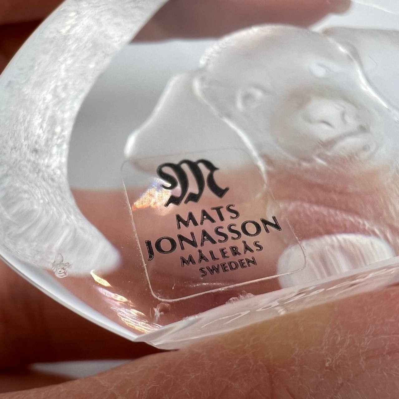 Vintage Vintage Mats Jonasson Crystal Paperweight Signed Size ONE SIZE - 2 Thumbnail