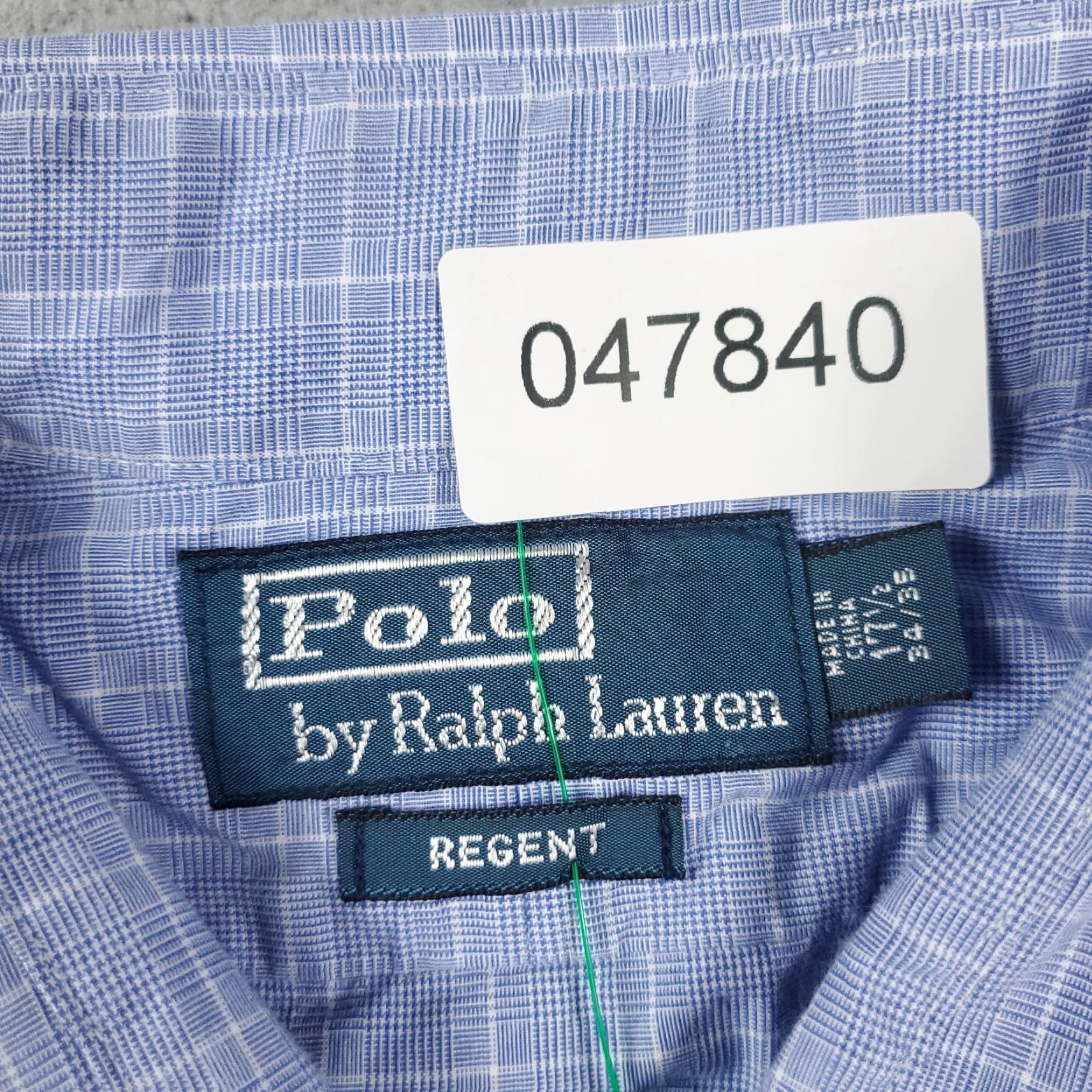 Ralph Lauren Ralph Lauren Shirt 17.5 Blue Plaid Dress Button Up Long Sleeve Mens Size 46R - 6 Thumbnail