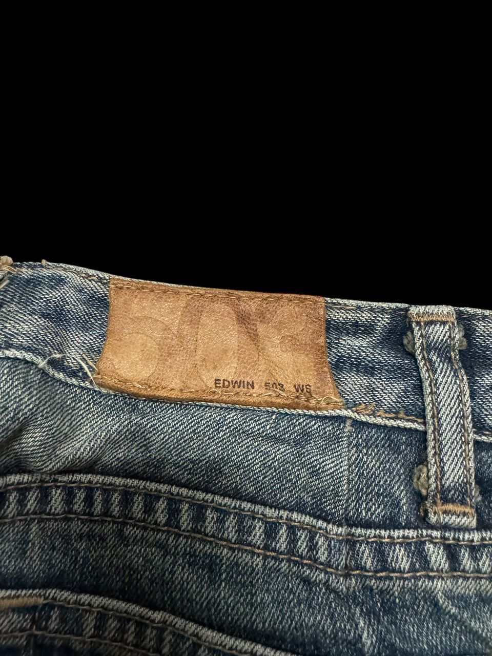 Edwin INSANE Vintage 80s Edwin Rusty Mudwash Distressed Jeans Size US 27 - 19 Thumbnail