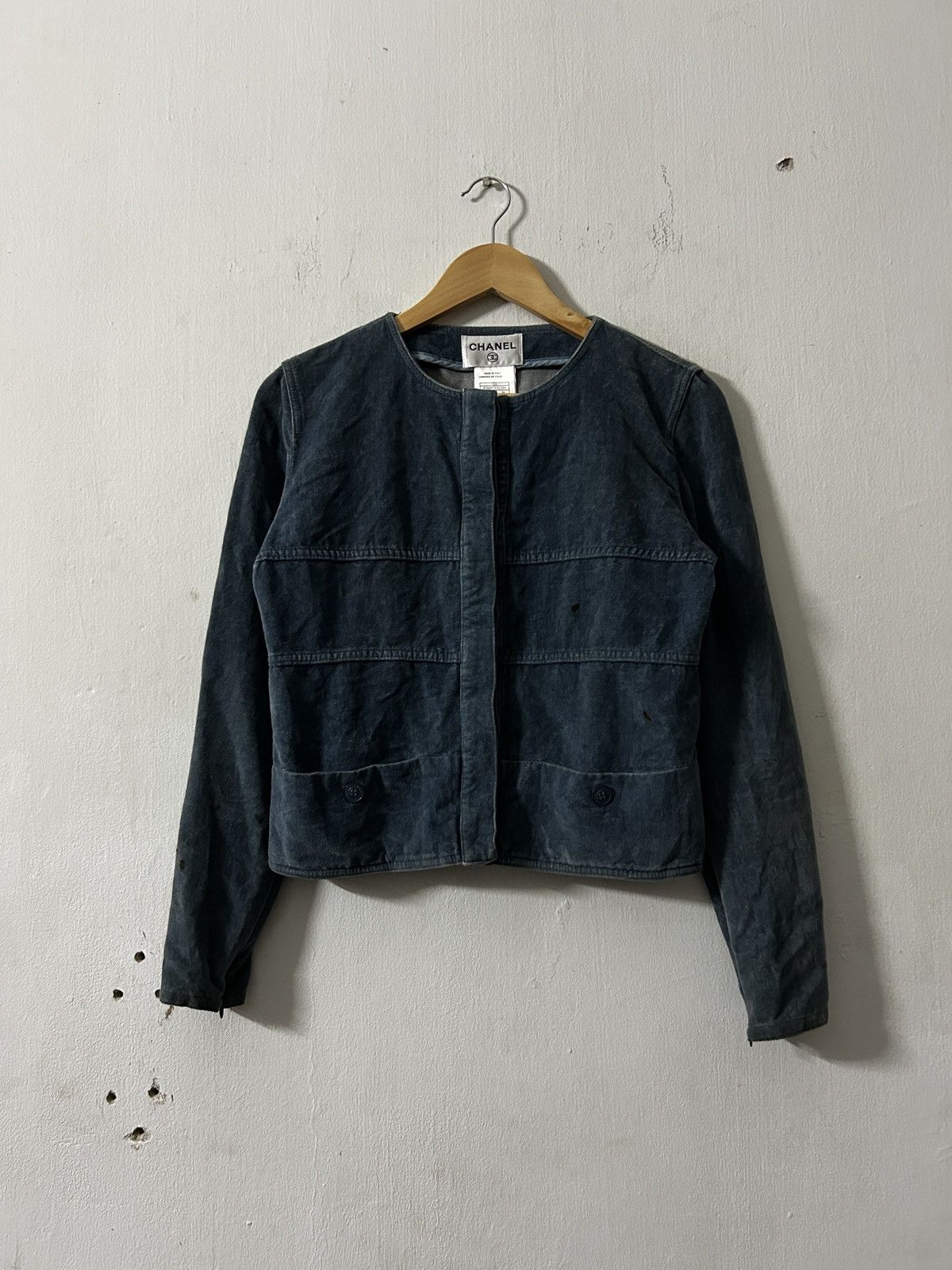Chanel Vintage Chanel denim colourway jacket Size S / US 4 / IT 40 - 1 Thumbnail