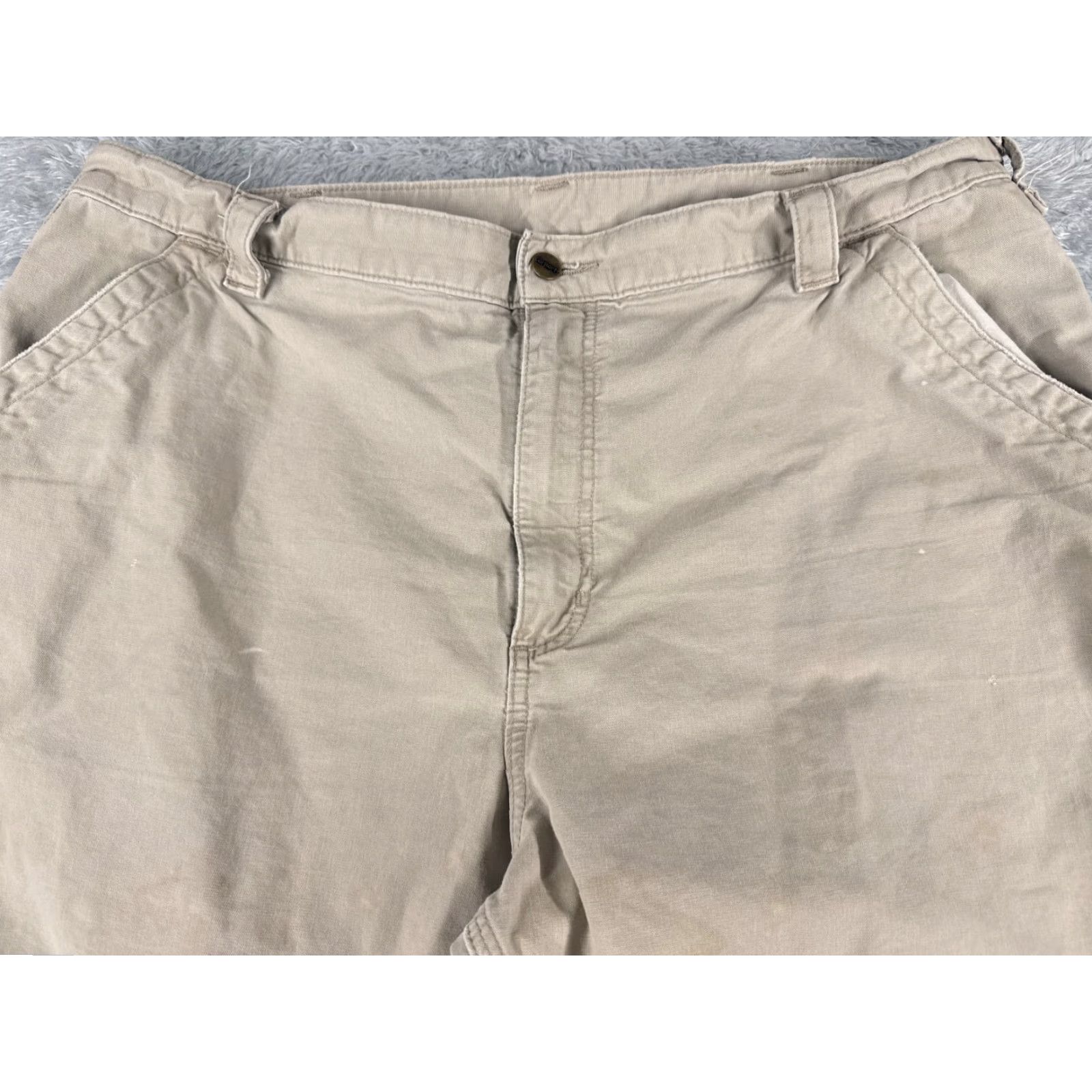 Carhartt Carhartt Pants Men 42 Beige Utility Work Pants 100% Cotton Canvas Relaxed Straight 5-Pocket Carpenter Workwear Mens Size US 42 / EU 58 - 4 Thumbnail
