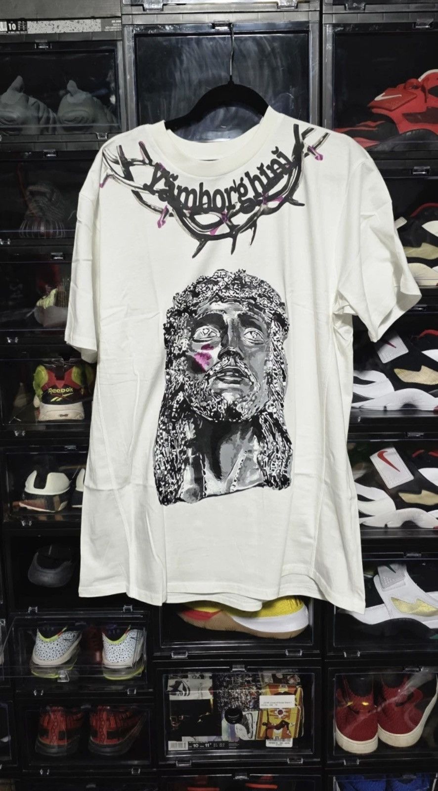 Vlone Vlone x Yams Day Jesus Piece T-Shirt White XLarge Yam. Size US XL / EU 56 / 4 - 1 Thumbnail