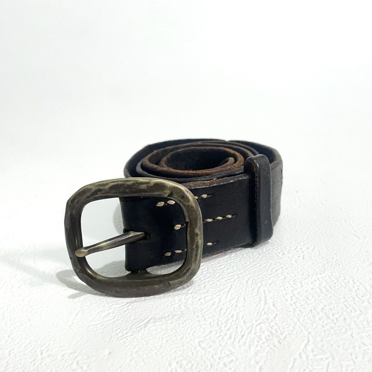 If Six Was Nine Vintage Y2k black leather belt kapital style Size ONE SIZE - 1 Thumbnail