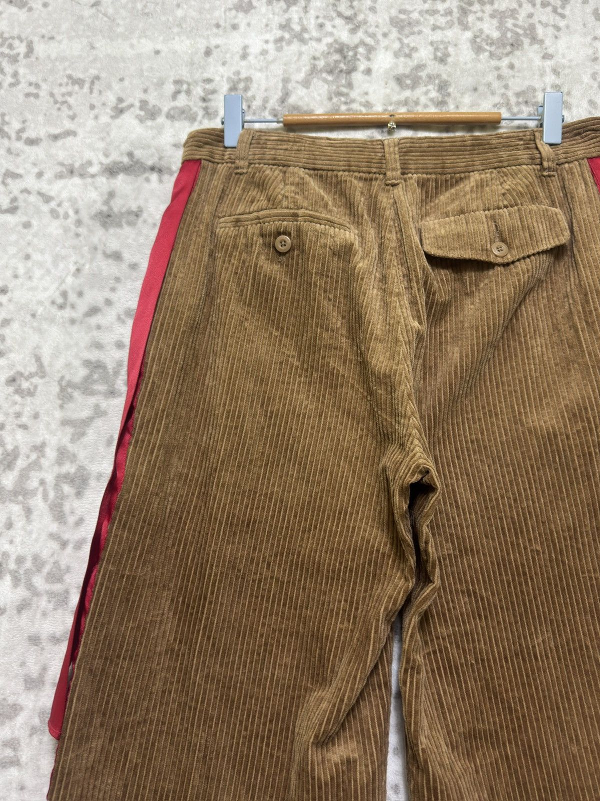 GU GU x Undercover FW21 Corduroy Pleated Ribbon Wide-Leg Pants Size US 31 - 9 Thumbnail