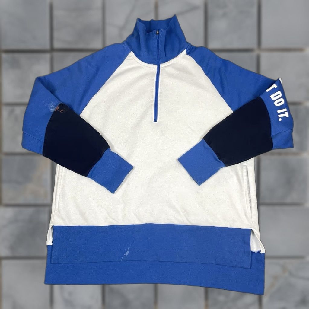 Nike VINTAGE Nike Sweatshirt Mens M White 1/4 Zip Mock Neck Pullover Dri-Fit Sweater Shirt Size US M / EU 48-50 / 2 - 1 Thumbnail