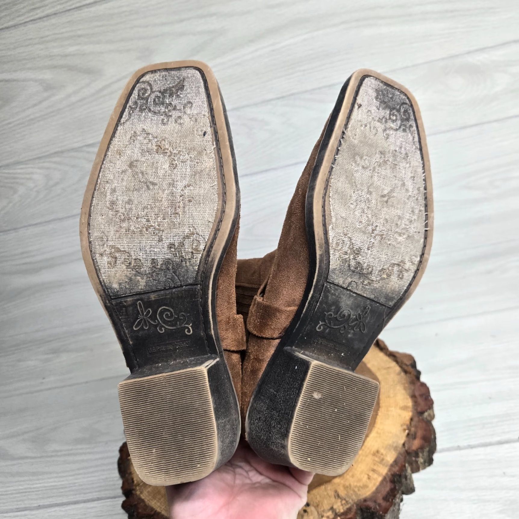 Vintage True Craft Brown Suede Slip-On Booties Women's Size 8.5 Casual Workwear Size US 8.5 / IT 38.5 - 6 Thumbnail