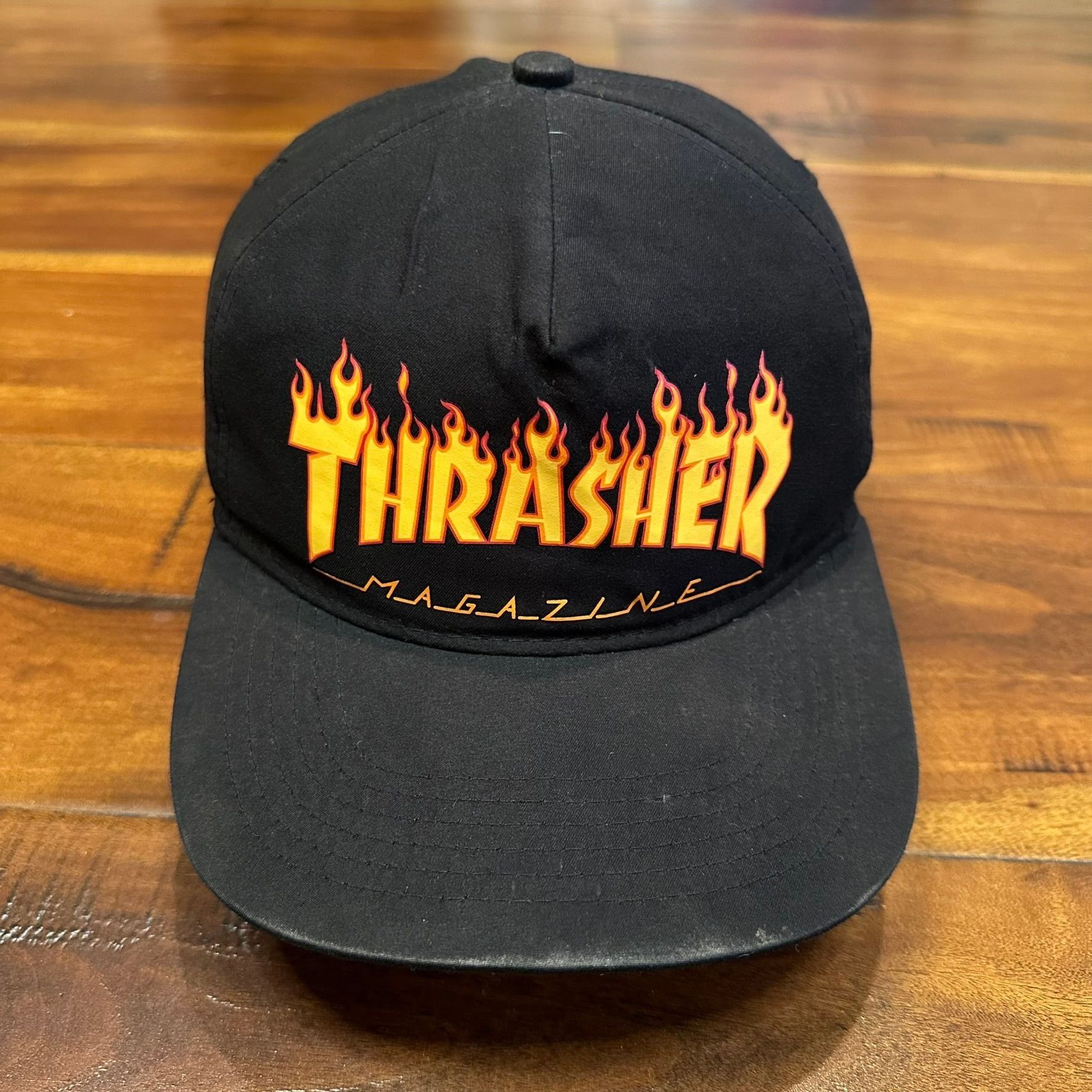 Thrasher Magazine Hat Cap Adult Black Snap Back Adjustable