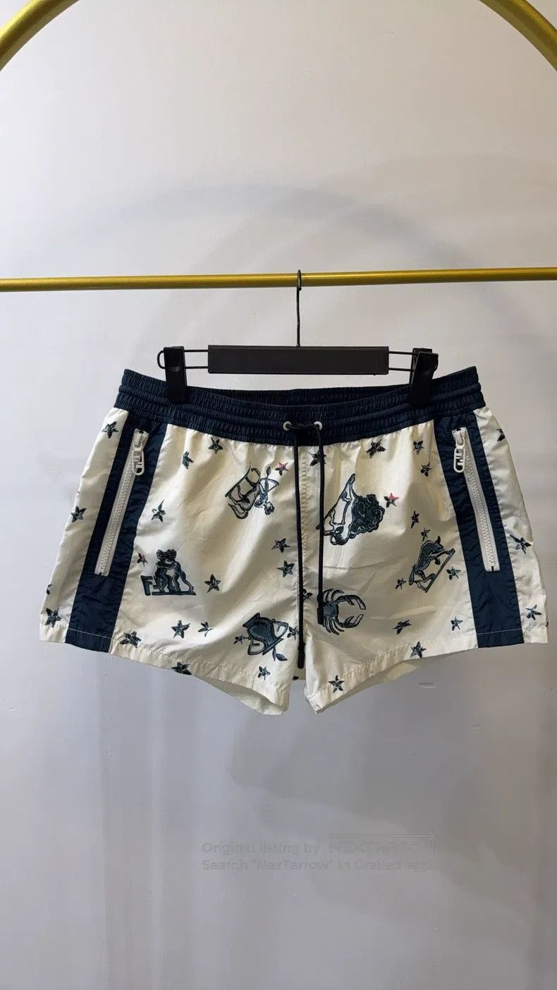 Fendi Fendi Zodiac Print Tie-dyed Straight Leg Beach Pants Size US 32 / EU 48 - 1 Thumbnail