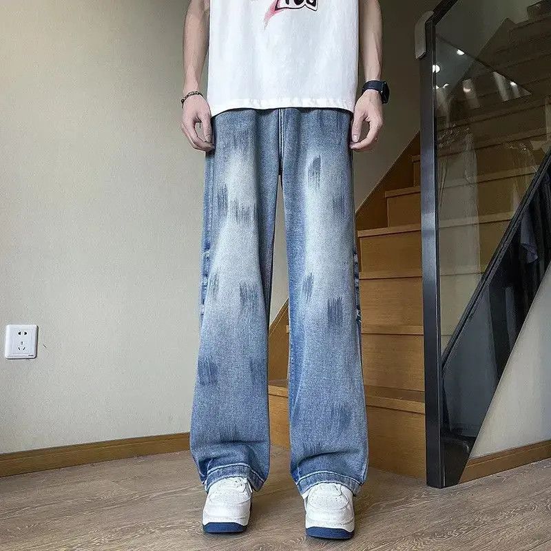 Japanese Brand Retro hip-hop straight leg wide leg jeans Size US 32 / EU 48 - 6 Thumbnail