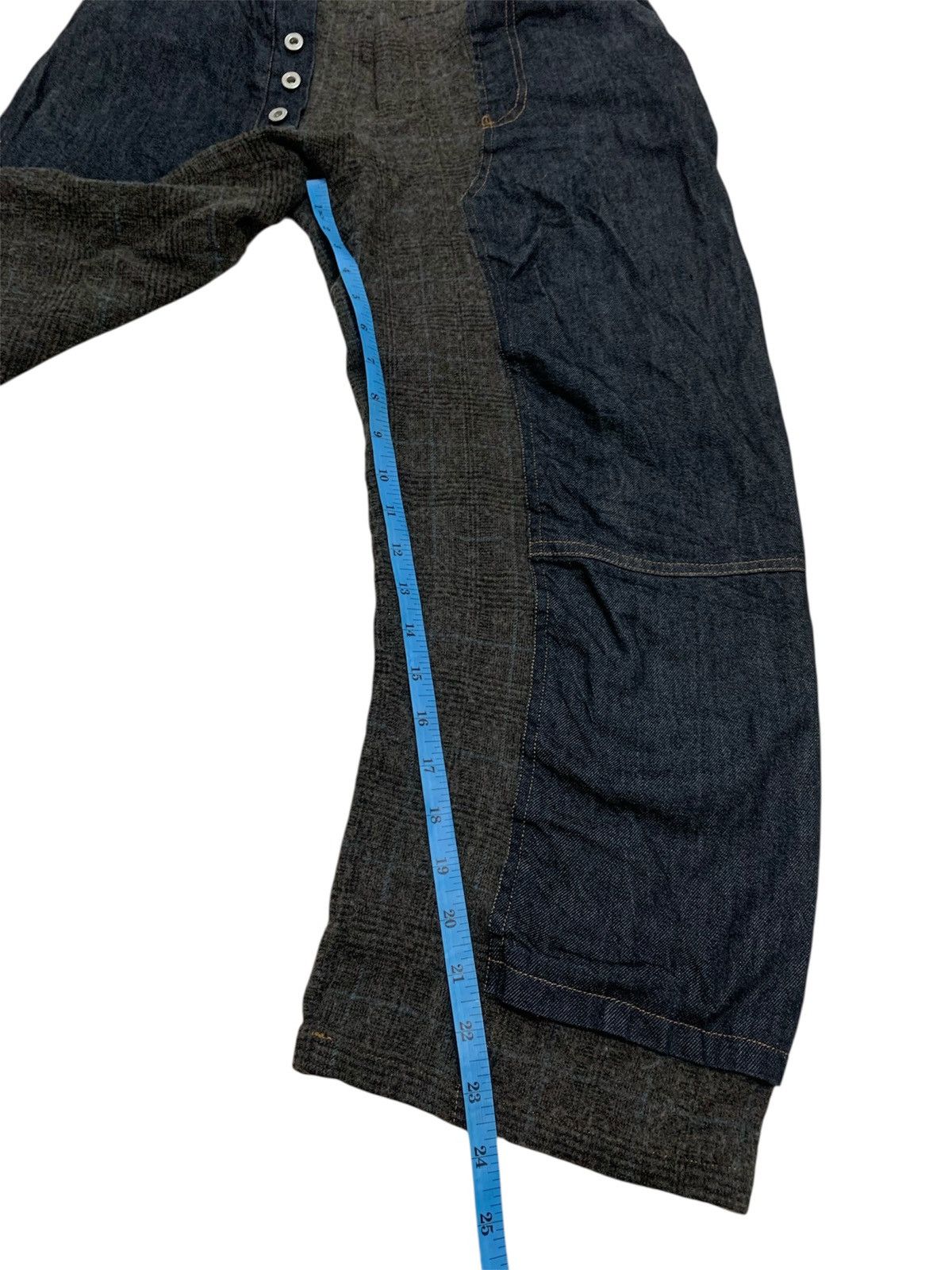 Japanese Brand × Yohji Yamamoto × gomme Gomme wool tartant cropped pants Size US 28 / EU 44 - 13 Thumbnail