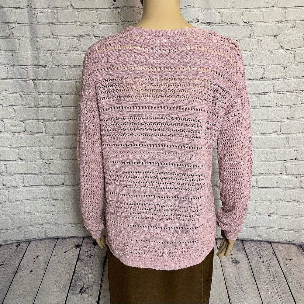 J. Jill New J.Jill Dusty Rose Cotton Blend Knit Sweater Size XS Size XS / US 0-2 / IT 36-38 - 4 Thumbnail