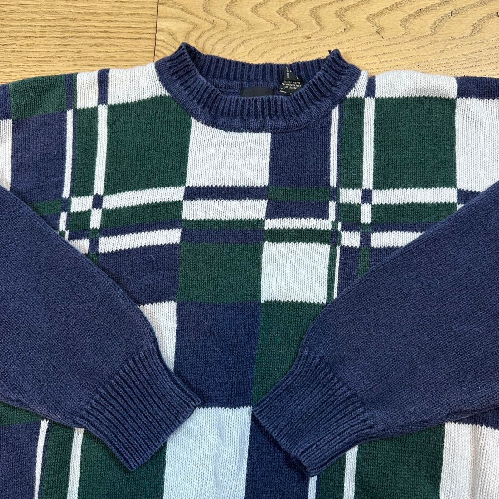 Vintage Vintage patterned knit sweater Size US L / EU 52-54 / 3 - 2 Thumbnail
