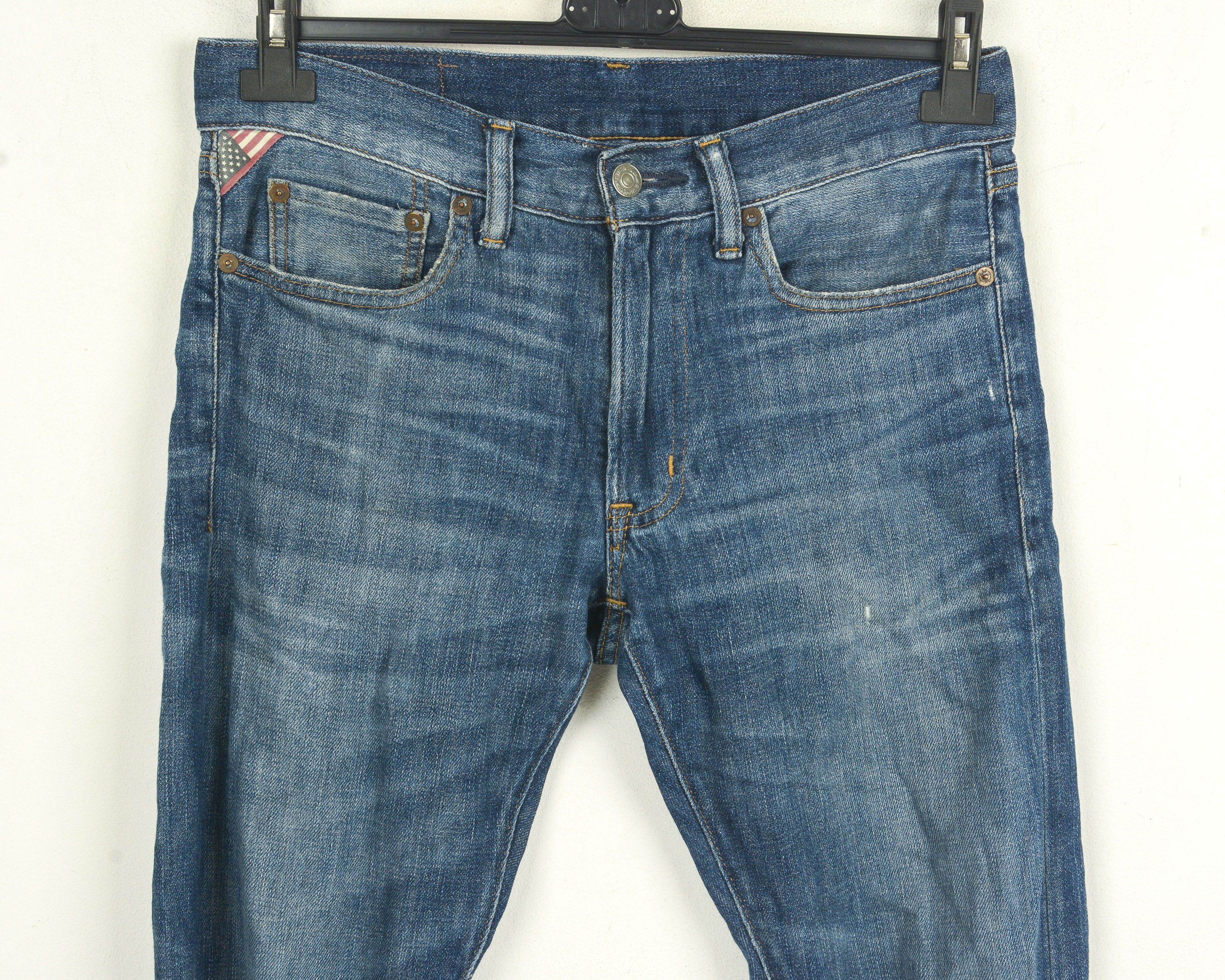 RRL Ralph Lauren DS Graham Skinny stretch distressed W29 L32 y2k jeans pants Size US 29 - 2 Thumbnail