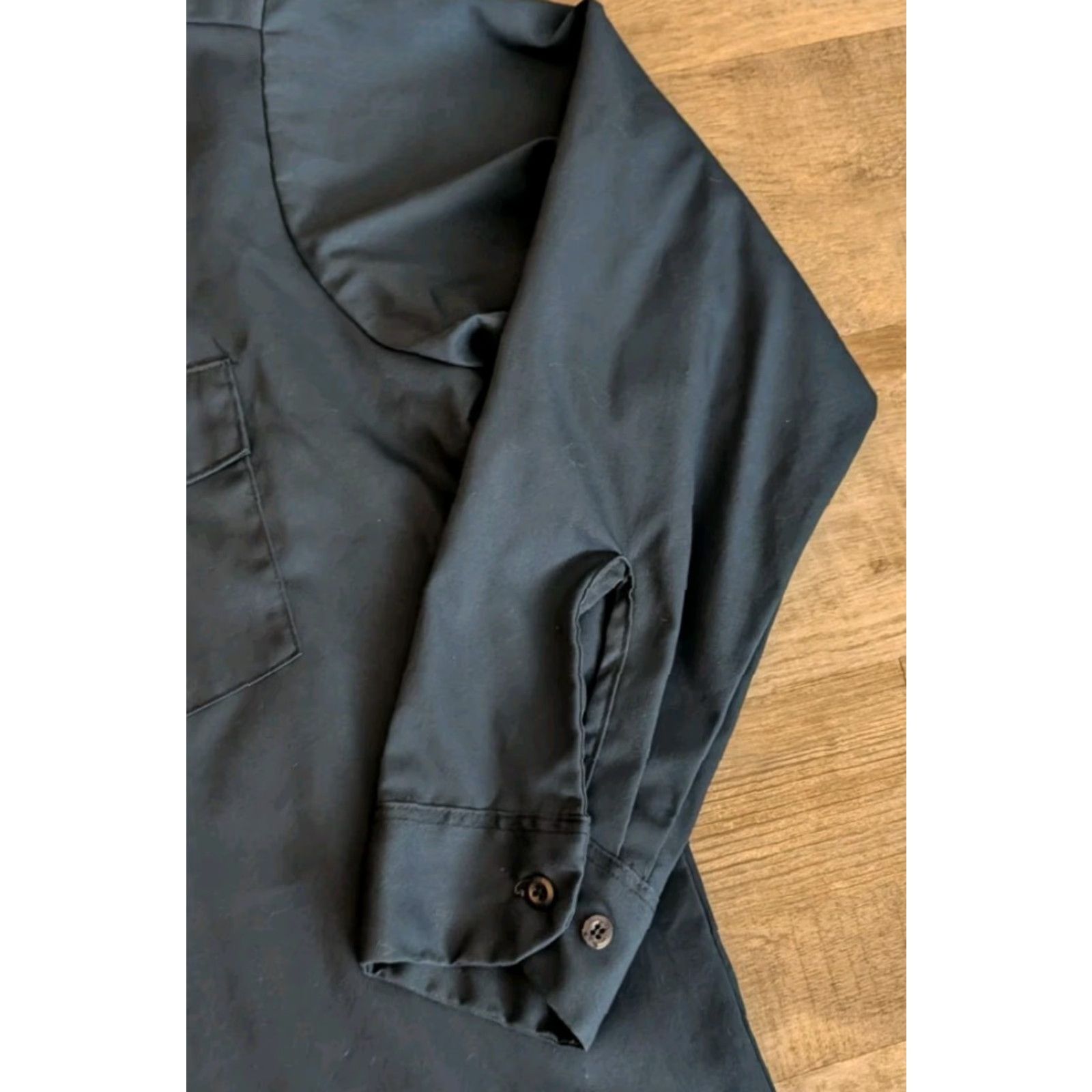 Dickies VINTAGE Dickies Shirt Mens Large Blue Button-Up 90s Long Sleeve Workwear Pocketed Casual USA National Brand Size US L / EU 52-54 / 3 - 3 Thumbnail