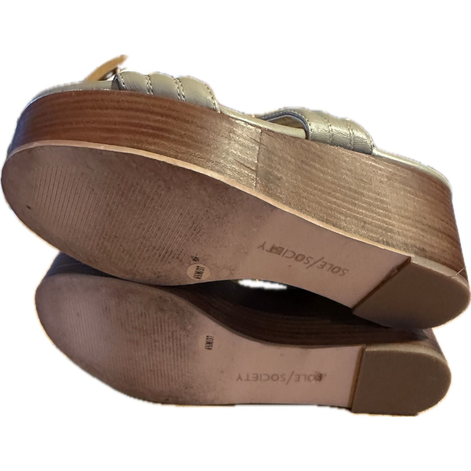 Other Sole Society Amberly Wedge Platform Sandals Taupe/Gray 6.5M Size US 6.5 / IT 36.5 - 5 Thumbnail