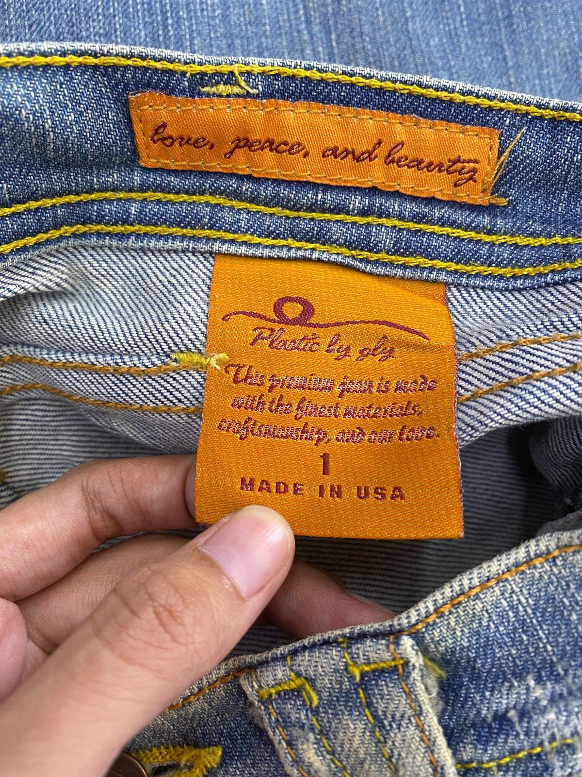 Japanese Brand Japanese Brand Faded Wash Style Flare Jeans Size US 28 / EU 44 - 10 Thumbnail