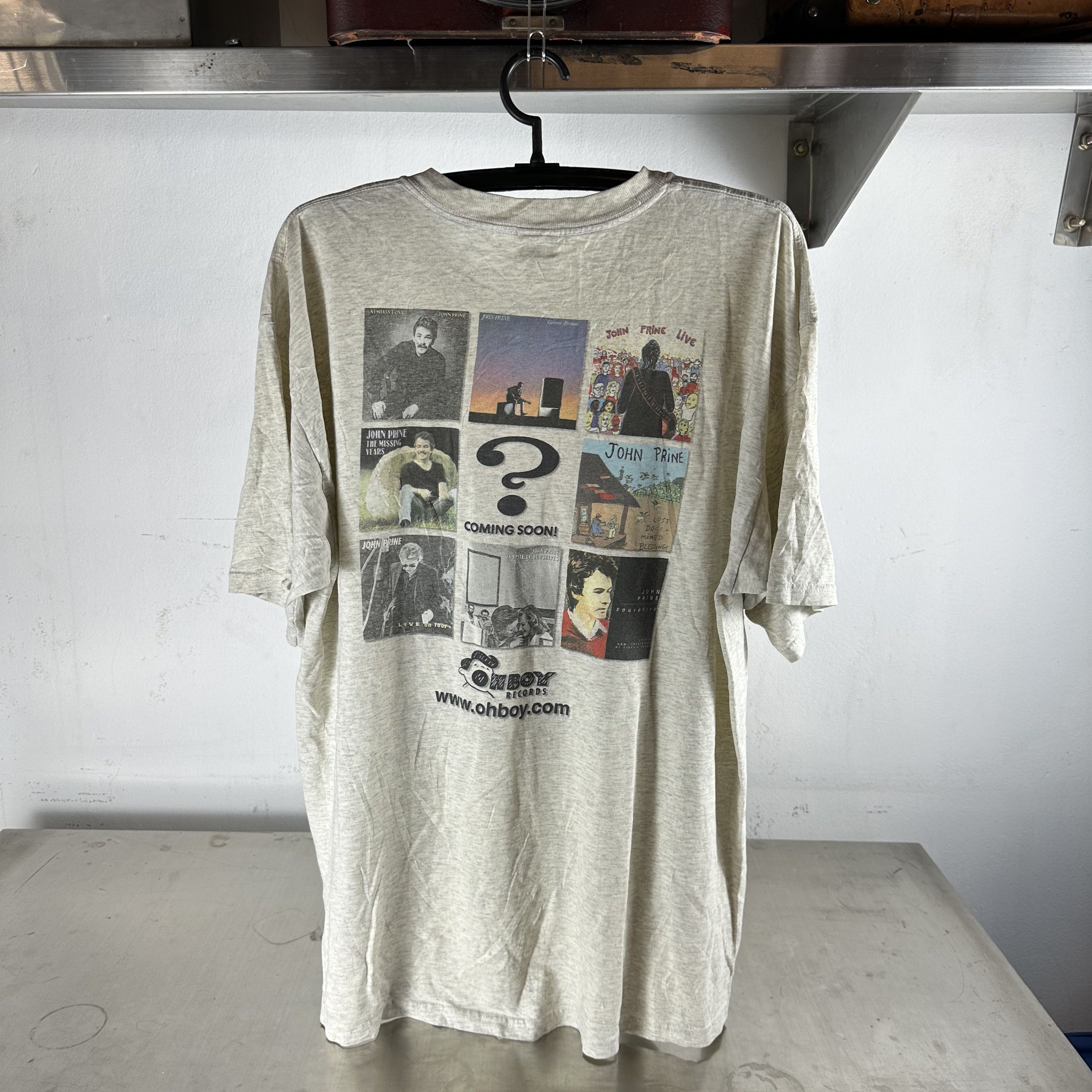 Vintage ​Vintage 2000s John Prine Oh Boy Records Promo T-shirt Size US XL / EU 56 / 4 - 3 Thumbnail