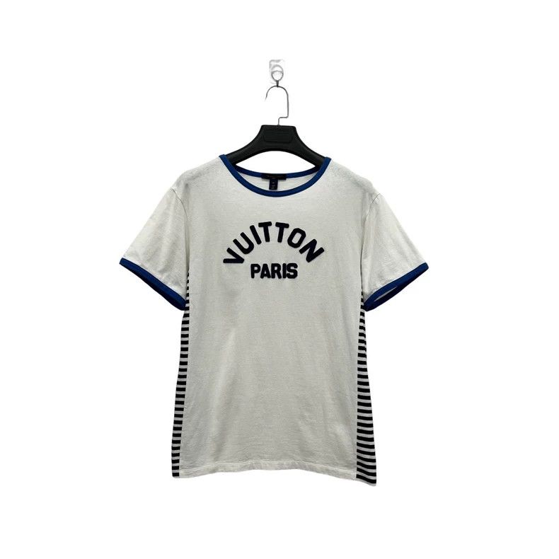 Louis Vuitton Louis Vuitton Flocked monogram logo side stripe short slee Size US M / EU 48-50 / 2 - 2 Thumbnail