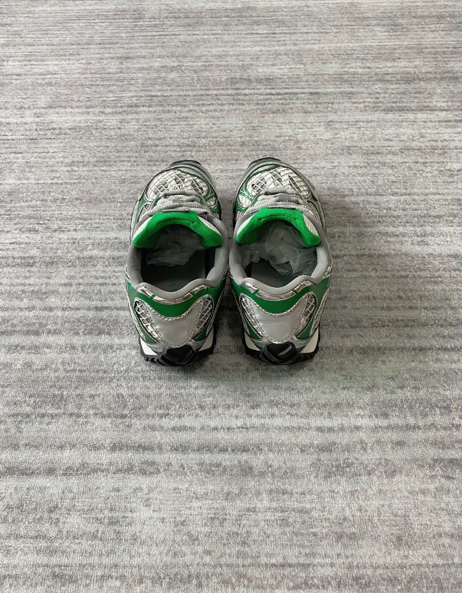 Bottega Veneta BV Orbit Green Silver Retro Running Shoe Women's 37 Size US 6.5 / IT 36.5 - 5 Thumbnail