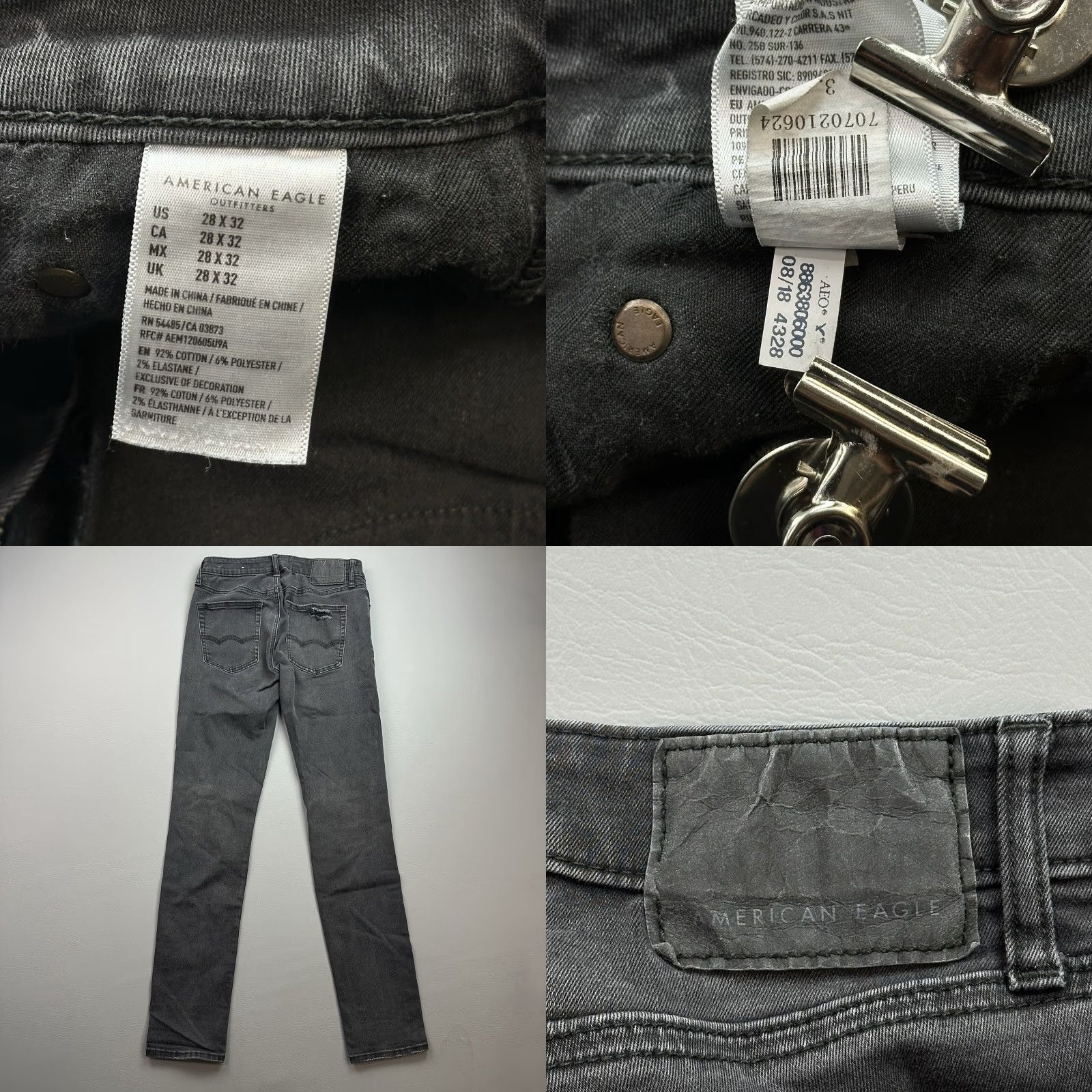 American Eagle Outfitters VINTAGE American Eagle Jeans Mens 28x32 Black Next Level Flex Slim Distressed Stretch Size US 28 / EU 44 - 8 Thumbnail
