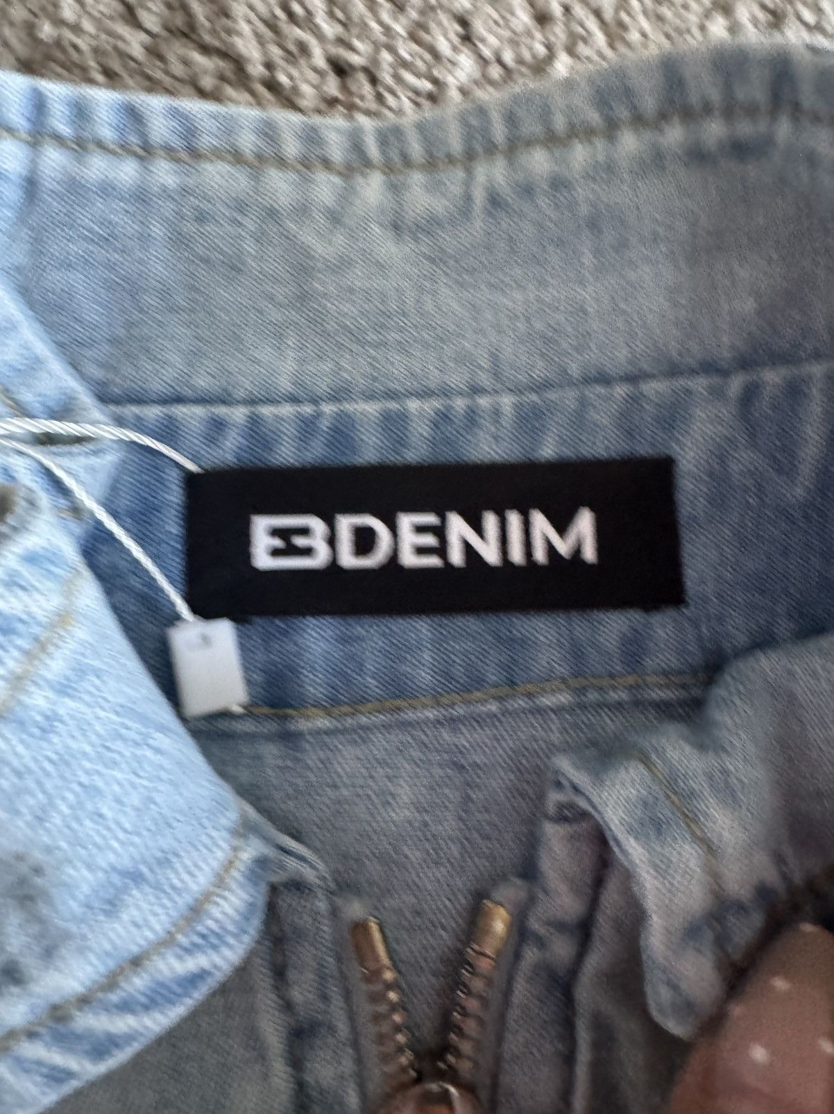 EB Denim EB Denim St. Crotix Asymmetric Corset Denim Jacket Size XS Size XS / US 0-2 / IT 36-38 - 8 Thumbnail