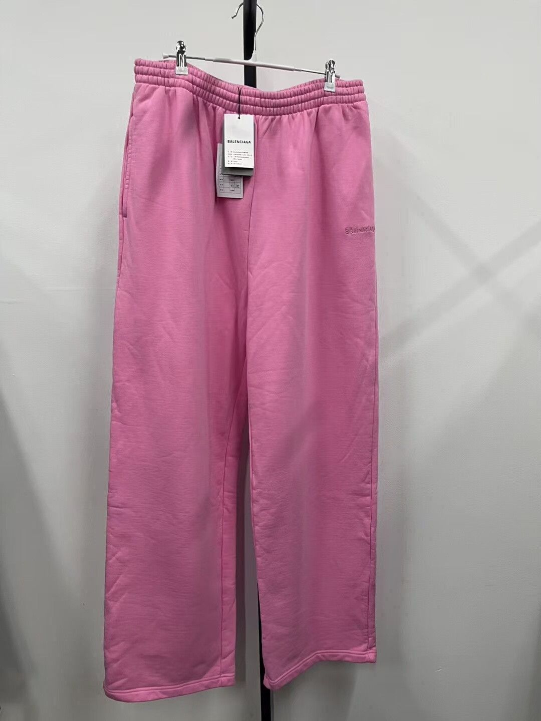 Balenciaga balenciaga pink logo embroidered long pants Size US 28 / EU 44 - 1 Thumbnail