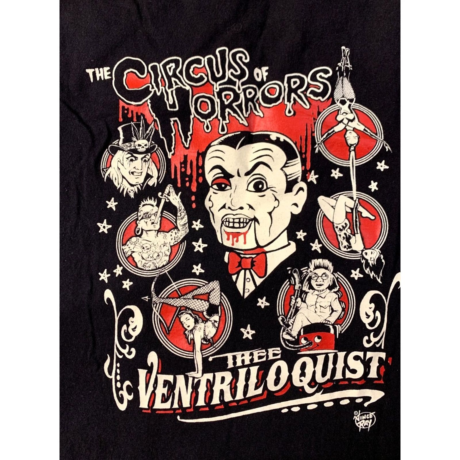 Fruit Of The Loom VINTAGE Fruit of the Loom Shirt M Black CIRCUS HORROR Y2K BAND JERSEY TEE SIZE MEDIUM Size US M / EU 48-50 / 2 - 4 Thumbnail