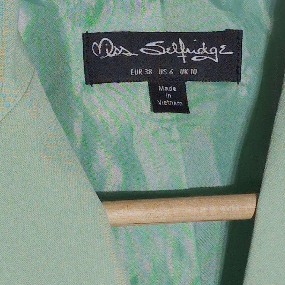 Other Miss Selfridge Sz 6 Light Mint Green Double-Breasted Blazer Size M / US 6-8 / IT 42-44 - 3 Thumbnail