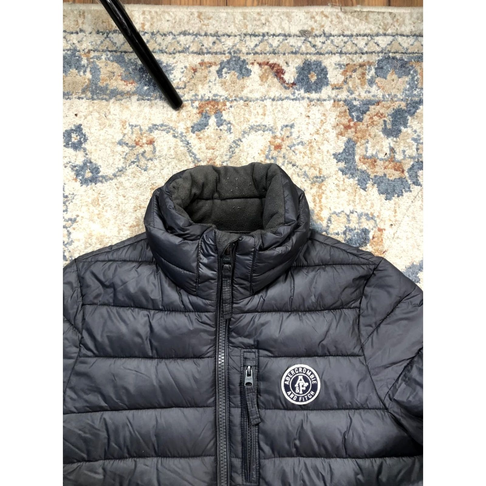 Abercrombie & Fitch Abercrombie & Fitch Jacket Mens L Black Puffer Quilted Full Zip Insulated Size US L / EU 52-54 / 3 - 2 Thumbnail