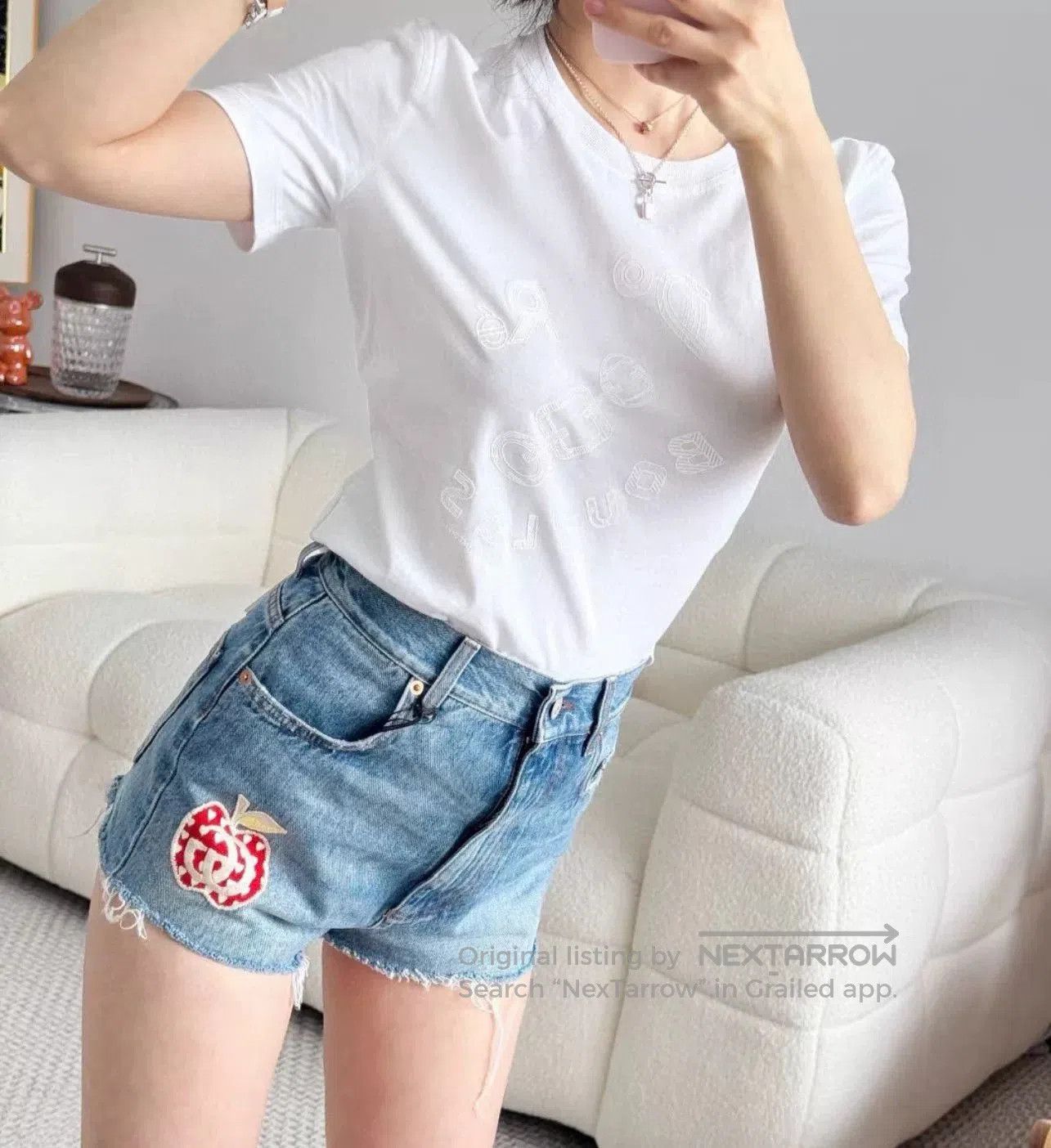 Hermes Hermes White Letter Print T-shirt. Size US XS / EU 42 / 0 - 6 Thumbnail
