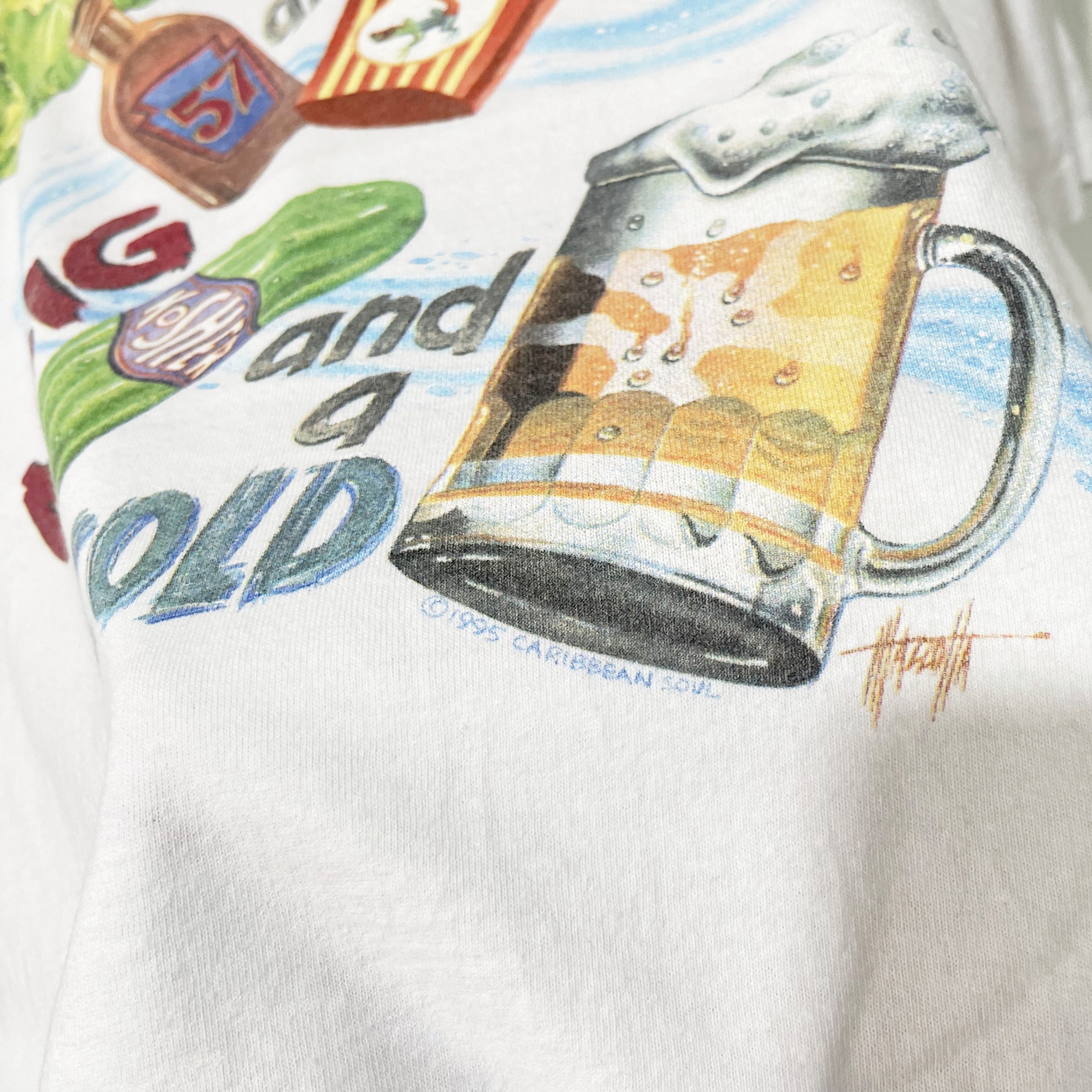 Vintage Vintage 1995 Caribbean Soul Tropical T-Shirt Size US XL / EU 56 / 4 - 6 Thumbnail