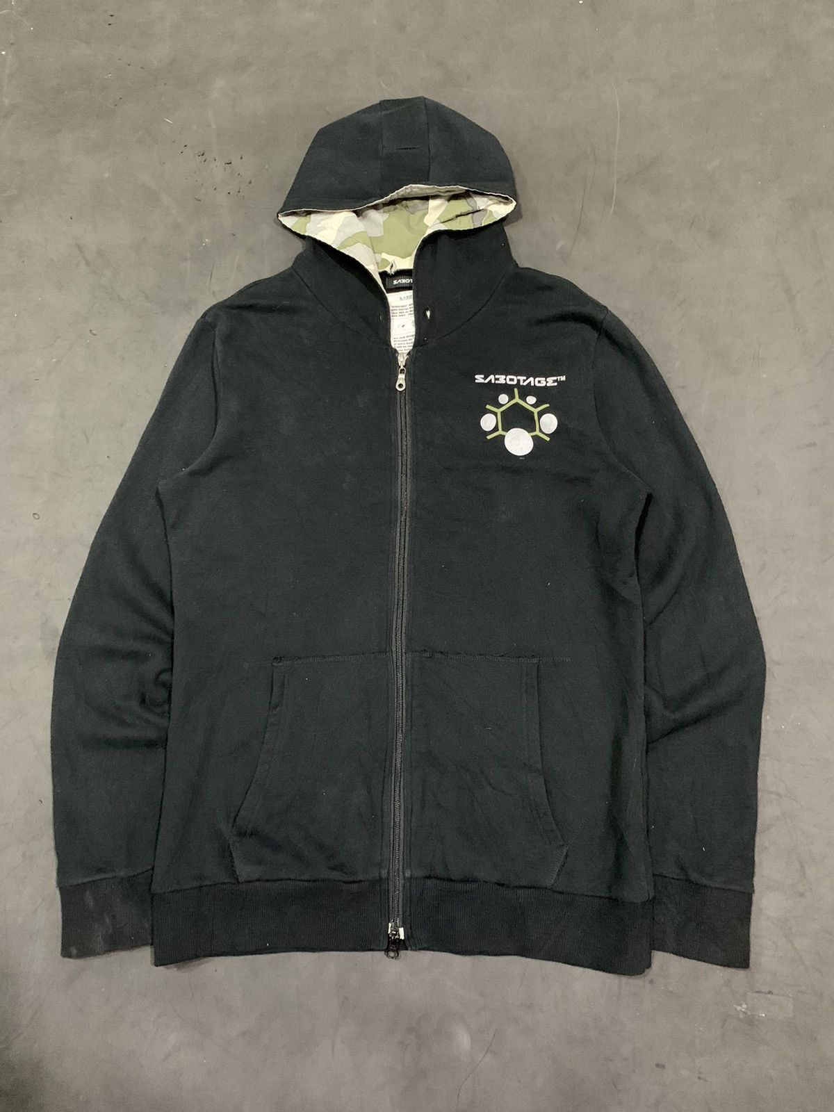 20471120 💸BINDINGOFFER💸Sabotage japanese streetwear zip hoodie Size US L / EU 52-54 / 3 - 1 Thumbnail
