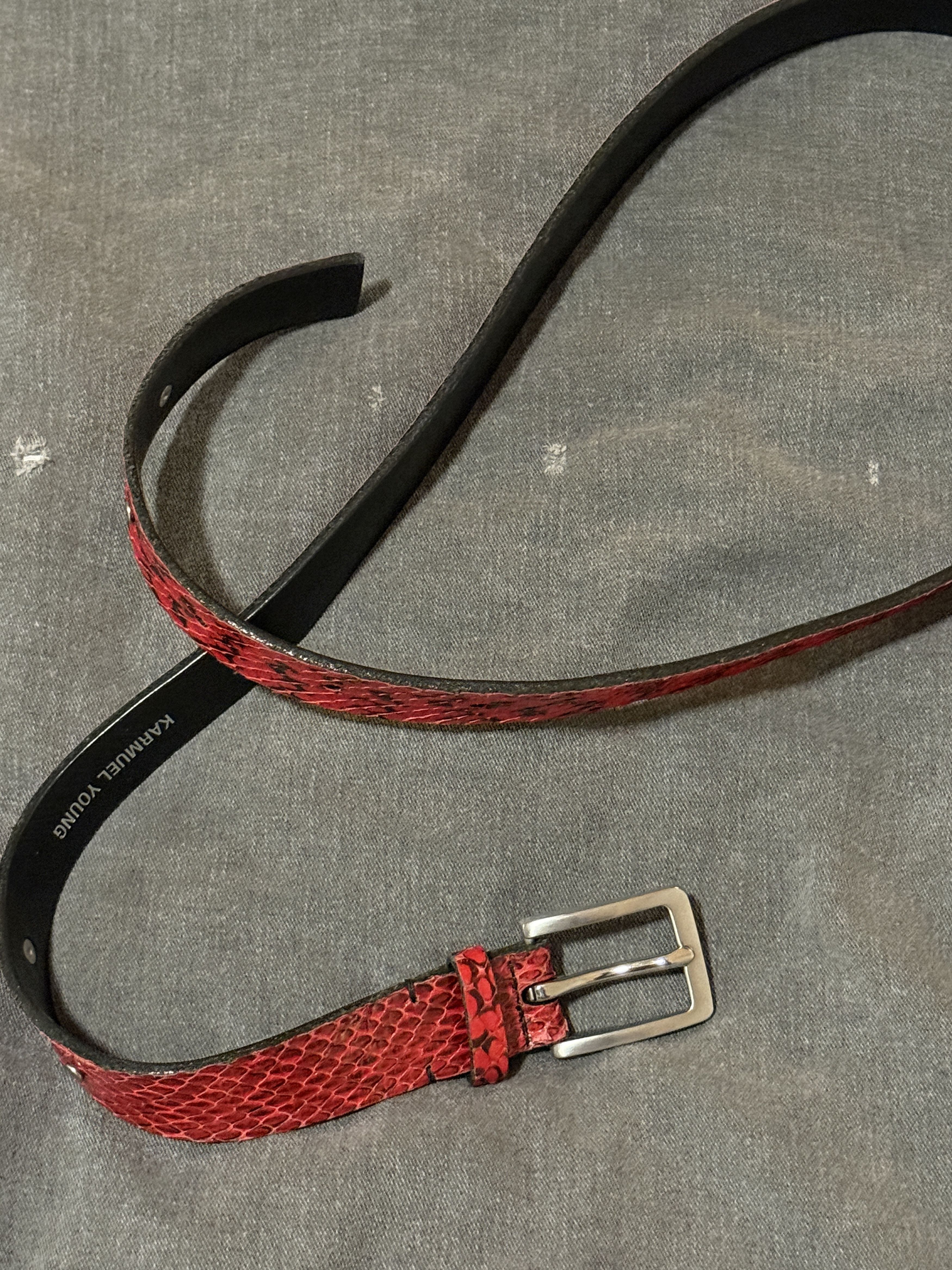 Other Karmuel Young red leather belt Size ONE SIZE - 2 Thumbnail