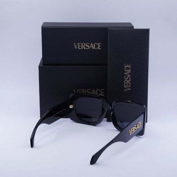 Versace Versace VE4496U GB1/87 Sunglasses Black Square Frame Size ONE SIZE - 10 Thumbnail