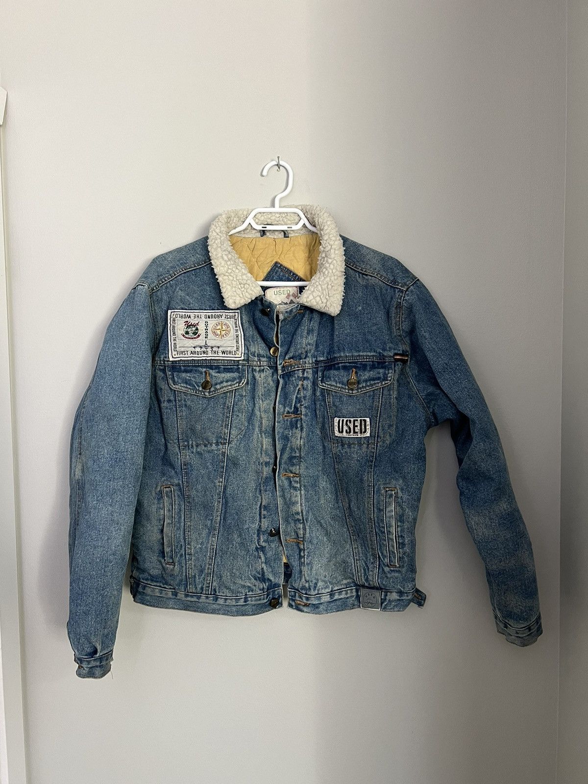 Vintage Vintage 1 Of A Kind Denim Sherpa Jacket Size US M / EU 48-50 / 2 - 1 Thumbnail