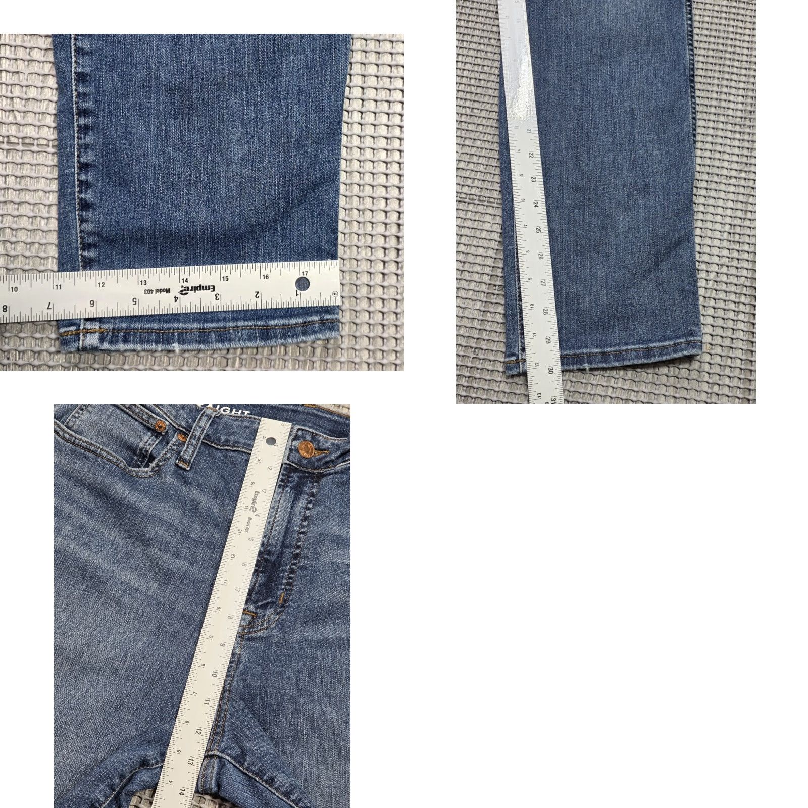 J.Crew VINTAGE J. CREW Jeans Slim Straight Blue 32 Tall 30 Distressed Medium Wash 32x30 Women's Jeans Size 24" / US 00 / IT 34 - 10 Thumbnail
