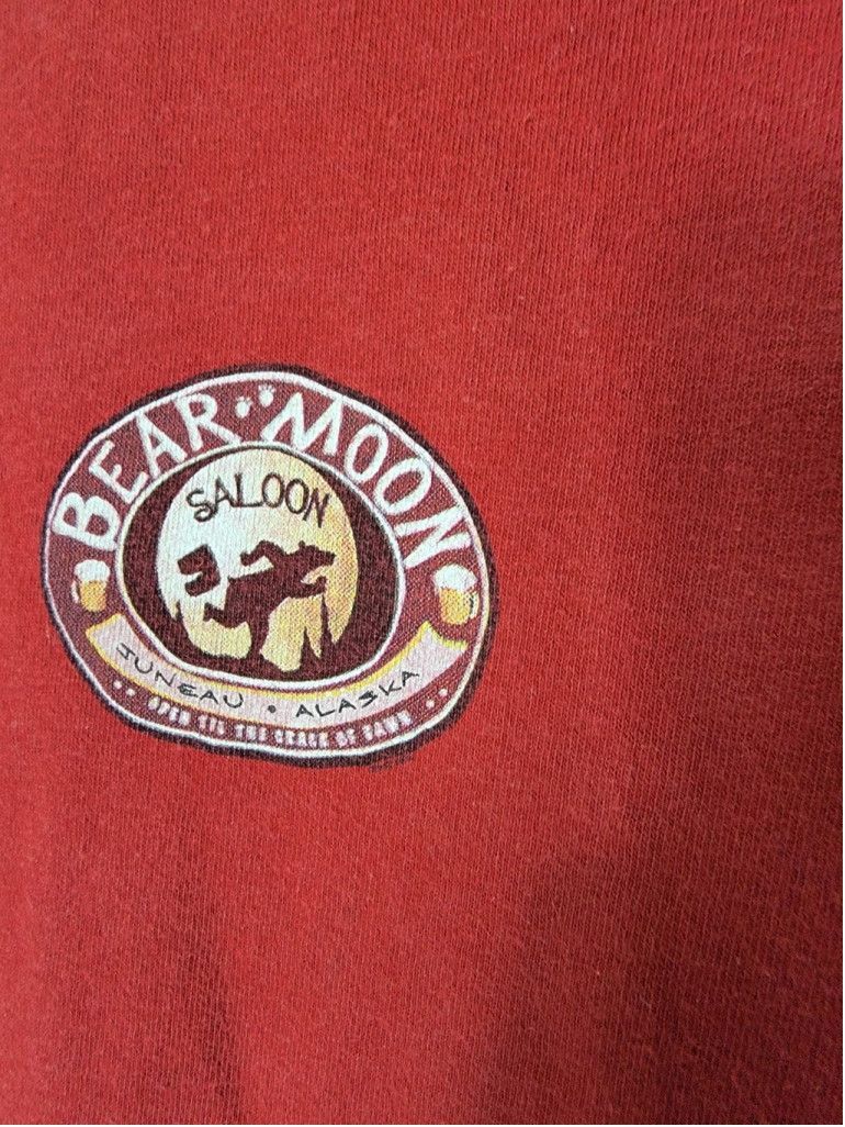 Vintage Vtg Y2K Funny Bear Moon Saloon Juneau Alaska Crack Of Dawn Size US XL / EU 56 / 4 - 5 Thumbnail